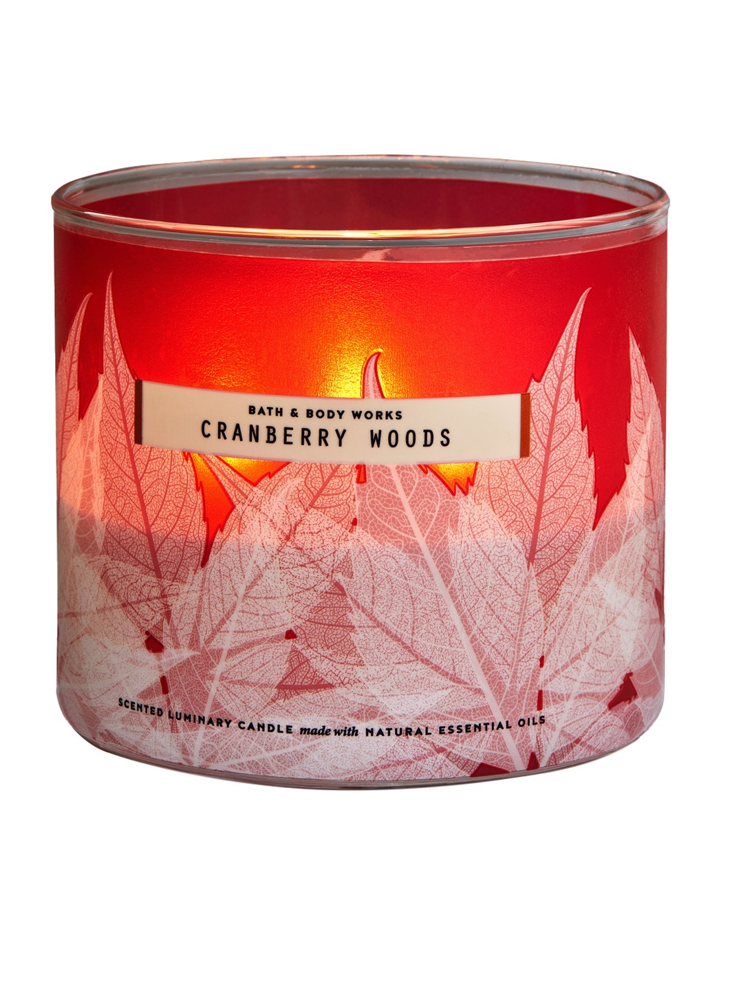 

Bath & Body Works Cranberry Woods 3-Wick Candle 411g, Red