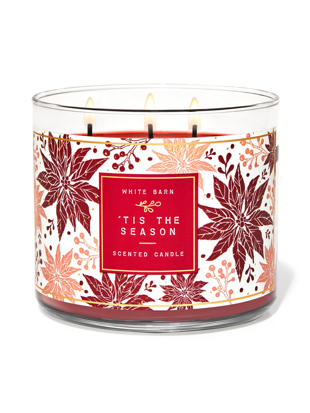 

Bath & Body Works White Barn Tis the Season 3-Wick Scented Candle 411 g, Maroon