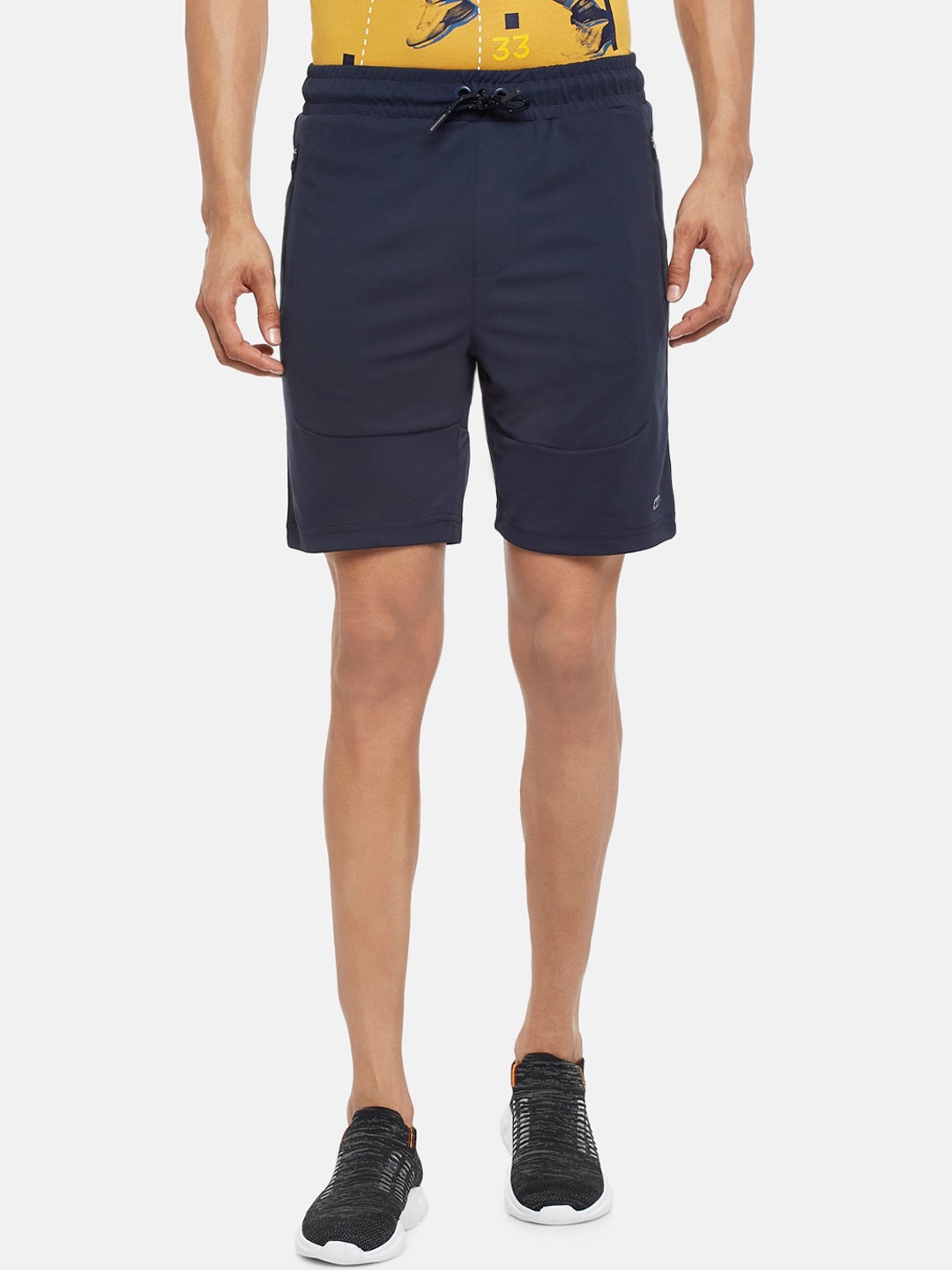 

Ajile by Pantaloons Men Navy Blue Slim Fit Pure Cotton Regular Shorts