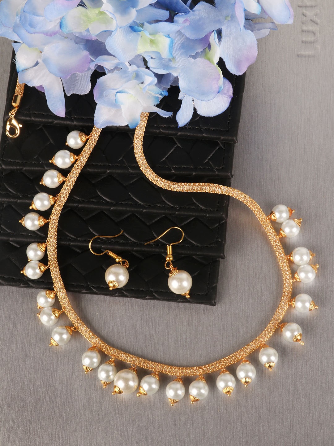 

PENNY JEWELS Off-White & Gold-Plated Pearl Beaded Necklace Sets