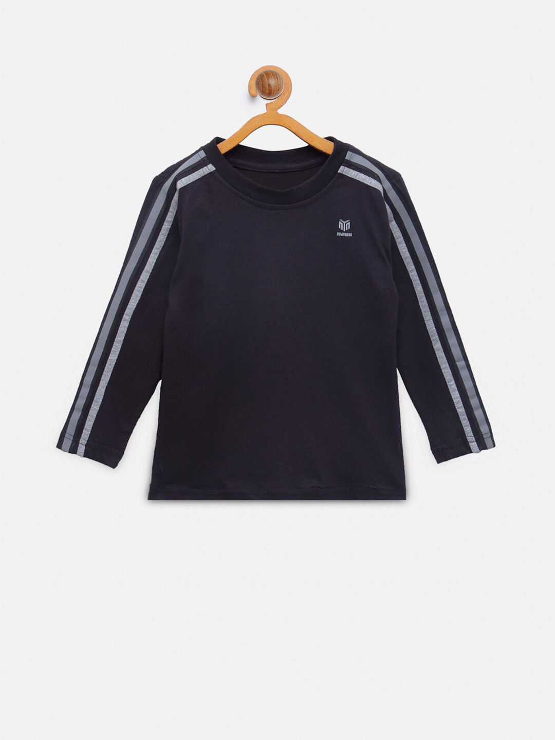 

NYNSH Boys Black Solid T-shirt