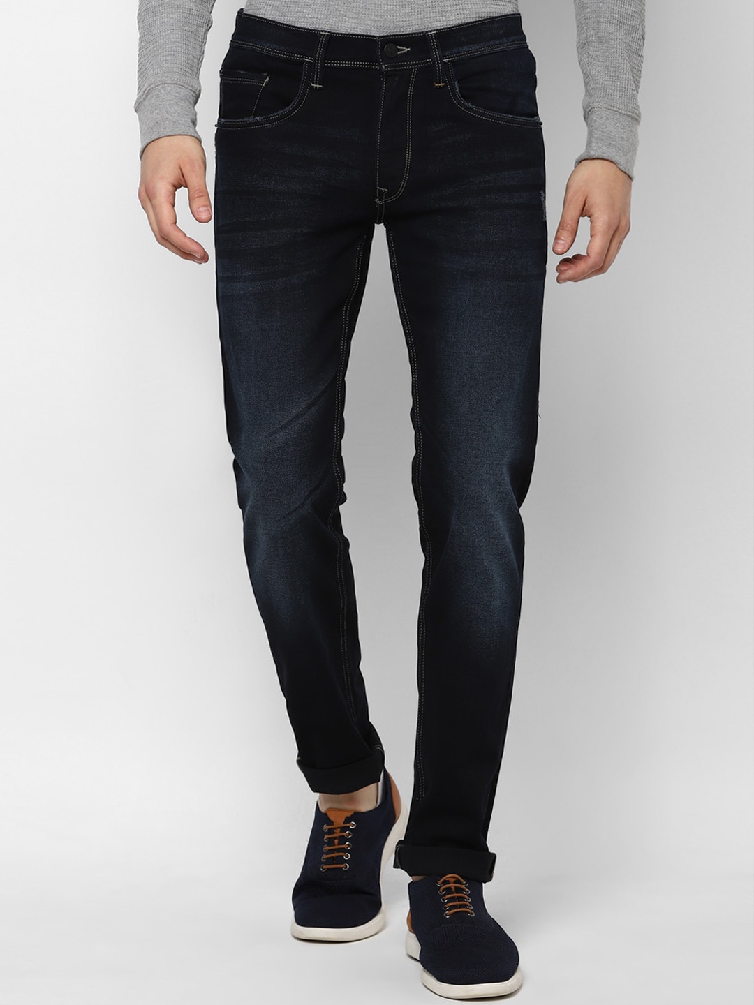 

Allen Solly Men Navy Blue Skinny Fit Light Fade Jeans