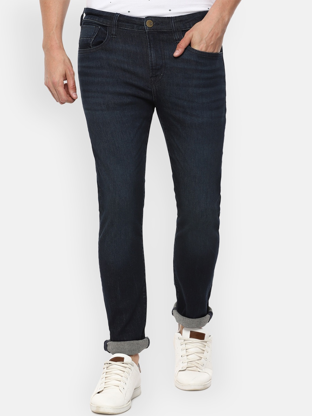 

Louis Philippe Jeans Men Navy Blue Slim Fit Light Fade Jeans