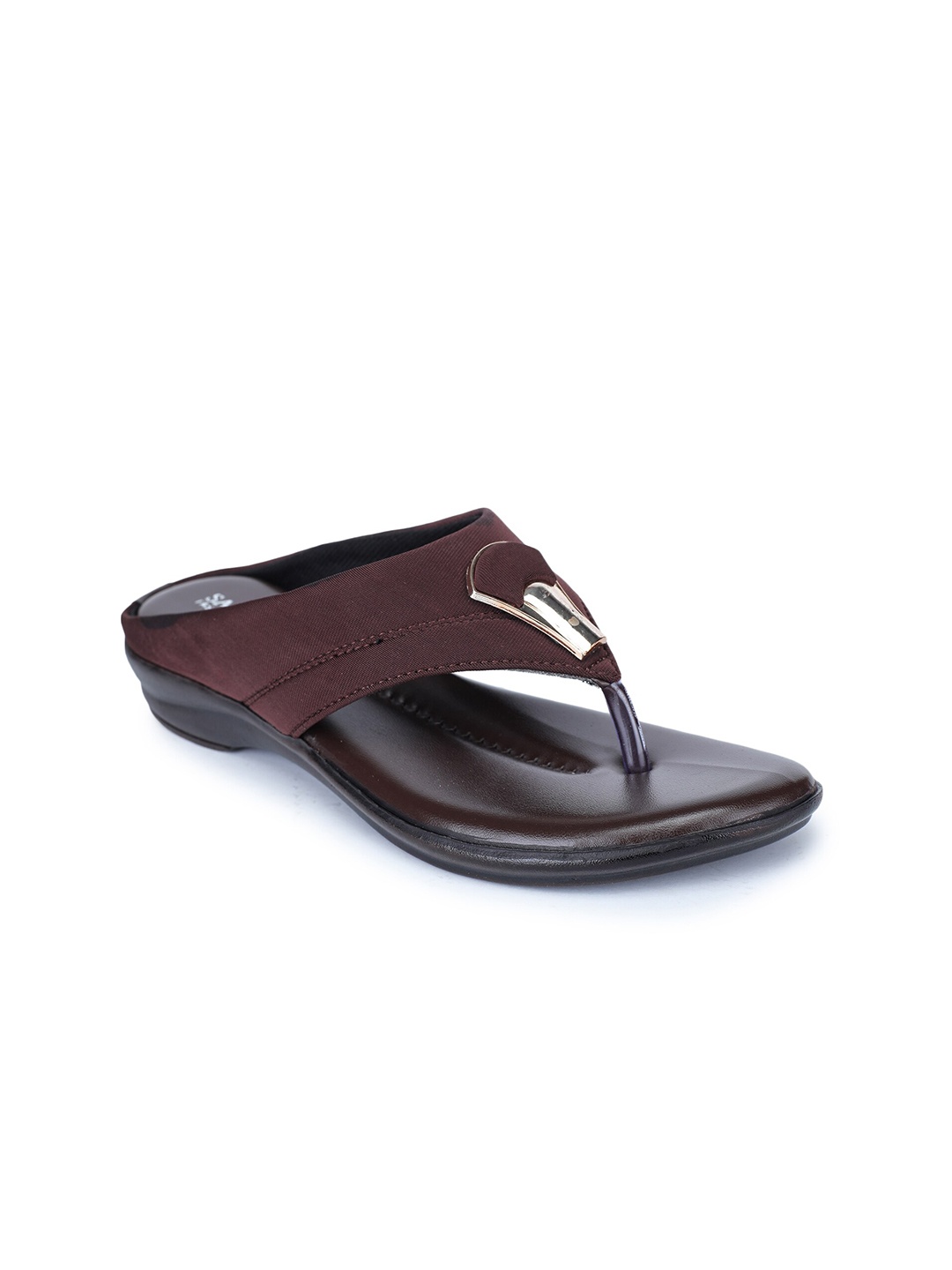 

SAPATOS Women Brown T-Strap Flats