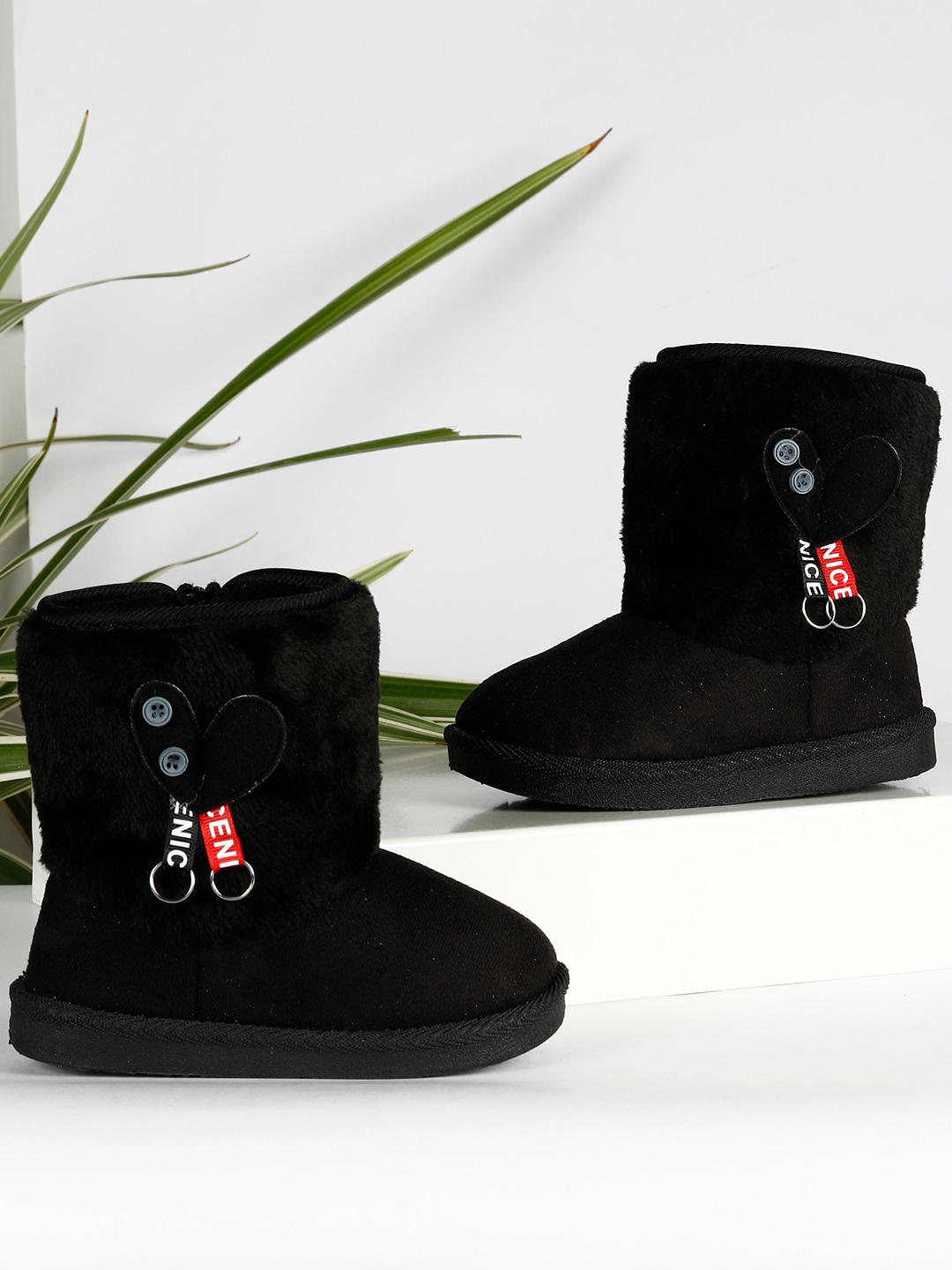 

PASSION PETALS Girls Black Suede Sneakers