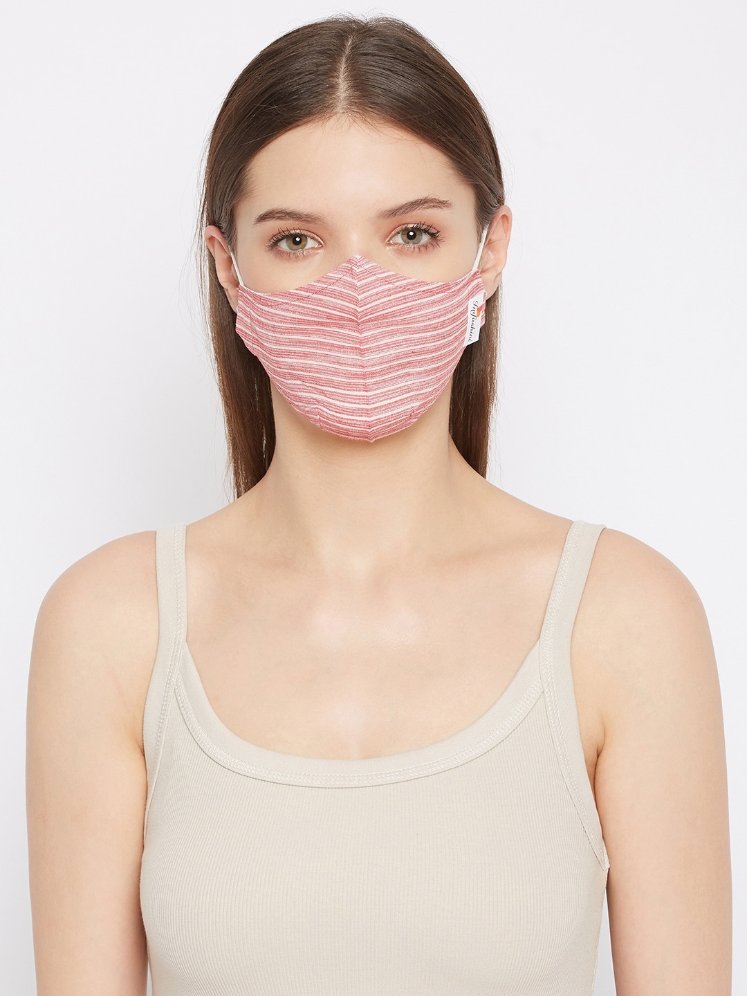 

Imfashini Women Red & White Striped 2-Ply Reusable Cotton Cloth Mask