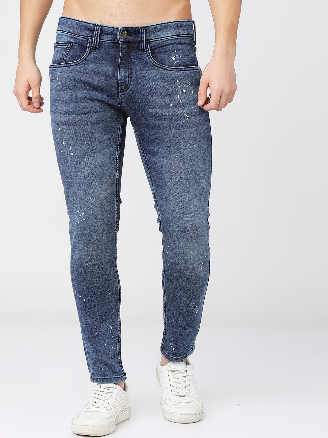 

HIGHLANDER Men Blue Tapered Fit Heavy Fade Stretchable Jeans