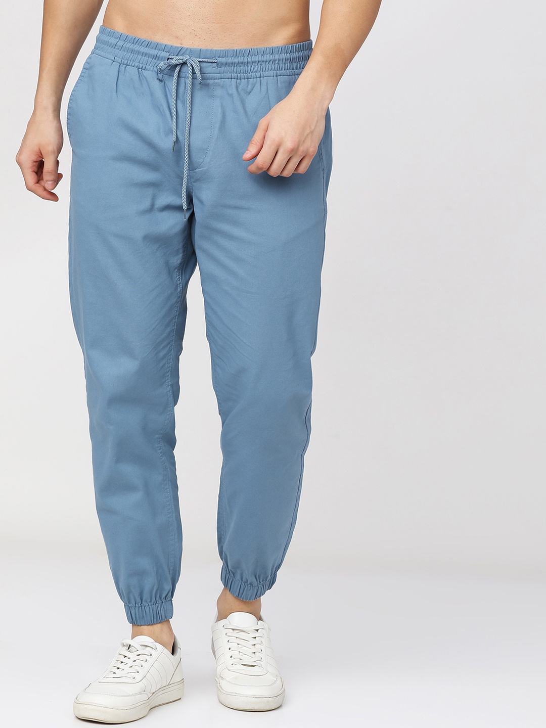 

HIGHLANDER Men Blue Slim Fit Joggers Trousers