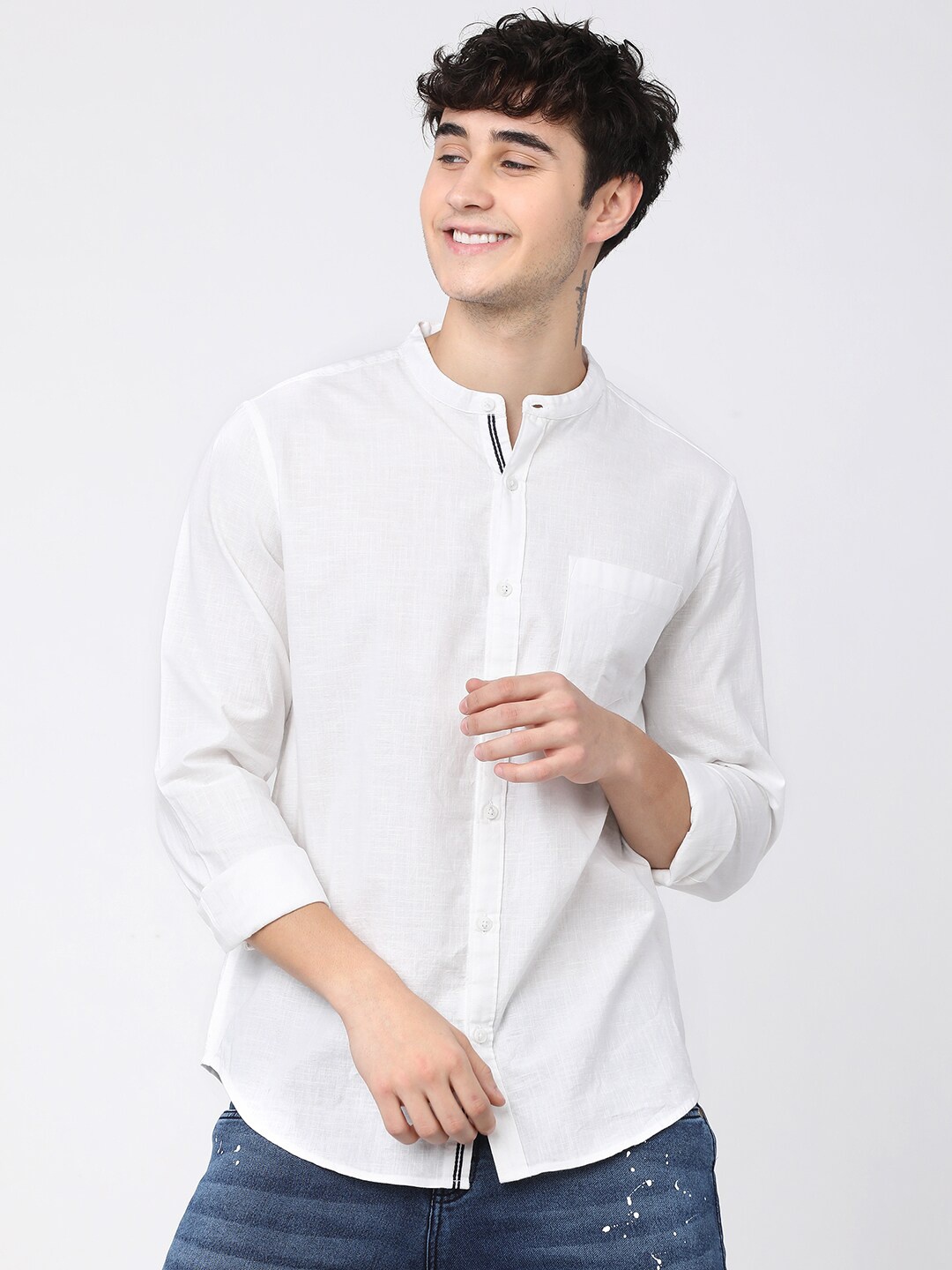 

KETCH Men White Slim Fit Casual Shirt