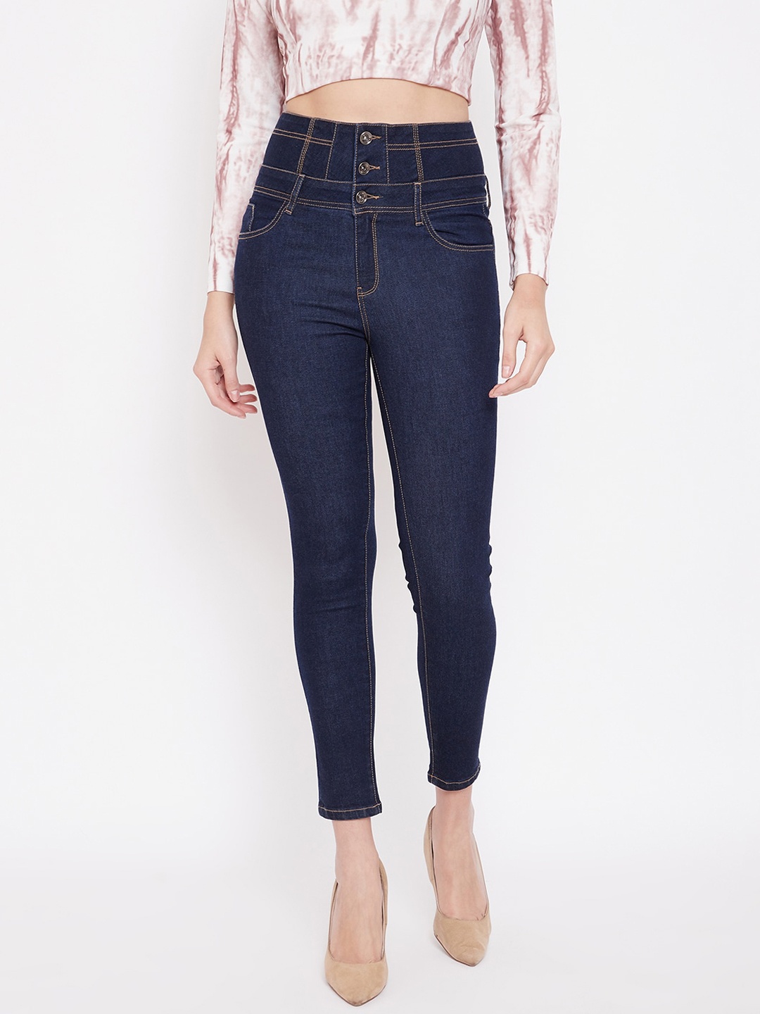 

Madame Women Blue Skinny Fit Jeans