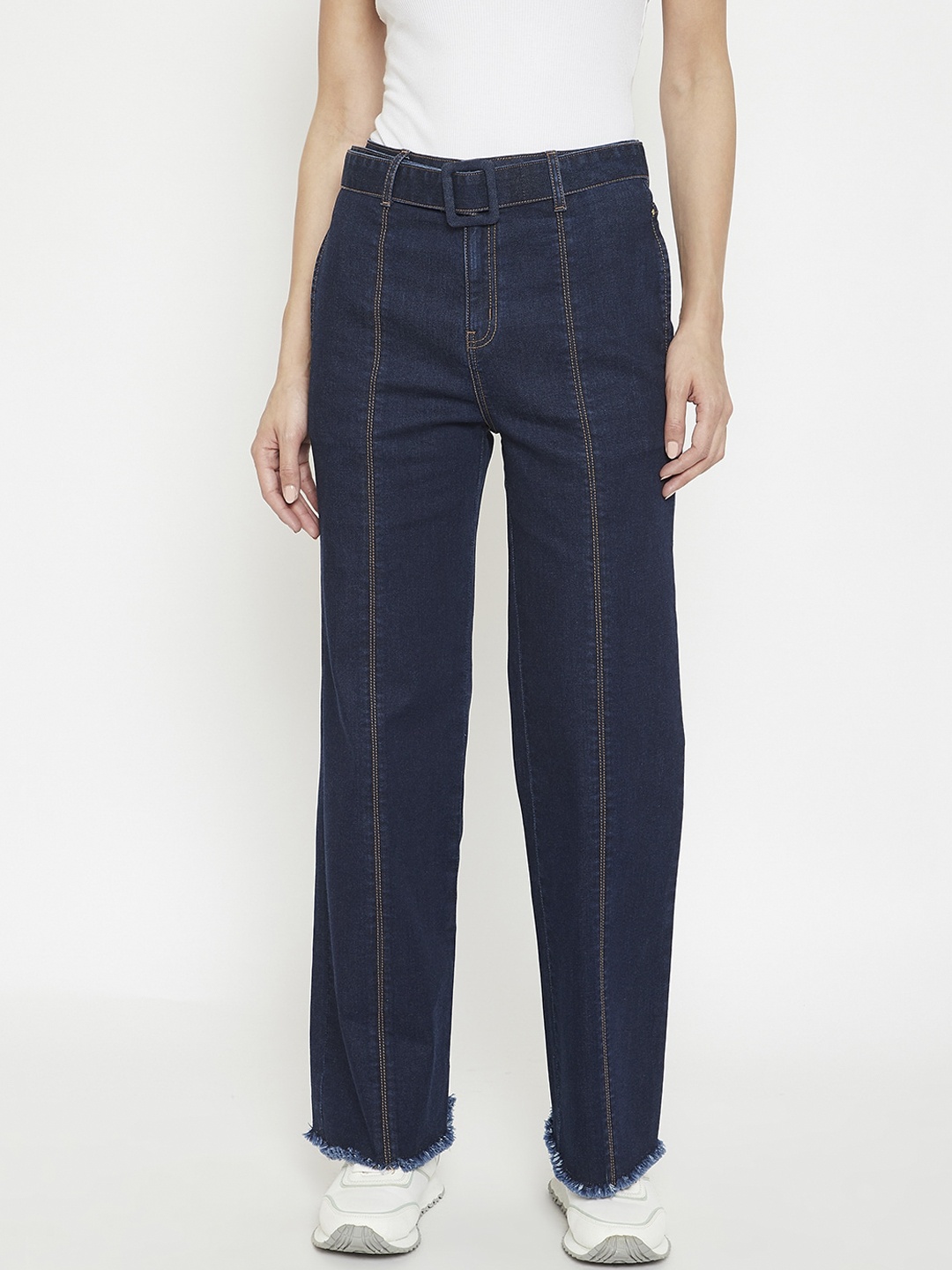 

Madame Blue Straight Fit Mid-Rise Jeans