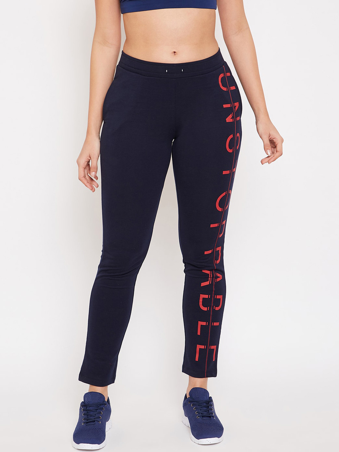 

Madame Women Navy Blue Cotton Track Pants