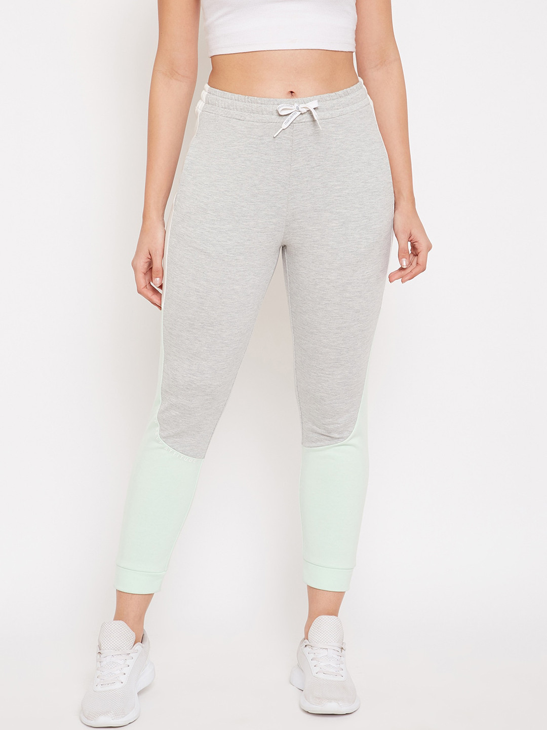 

Madame Women Grey Solid Cotton Joggers