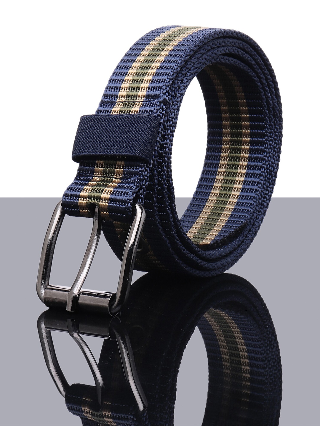 

Kastner Men Blue Striped Belt