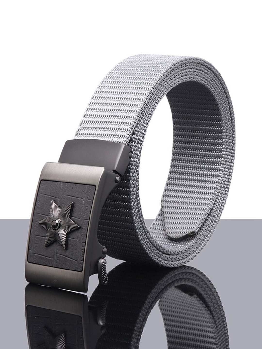 

Kastner Men Grey Textured Stretchable Belt