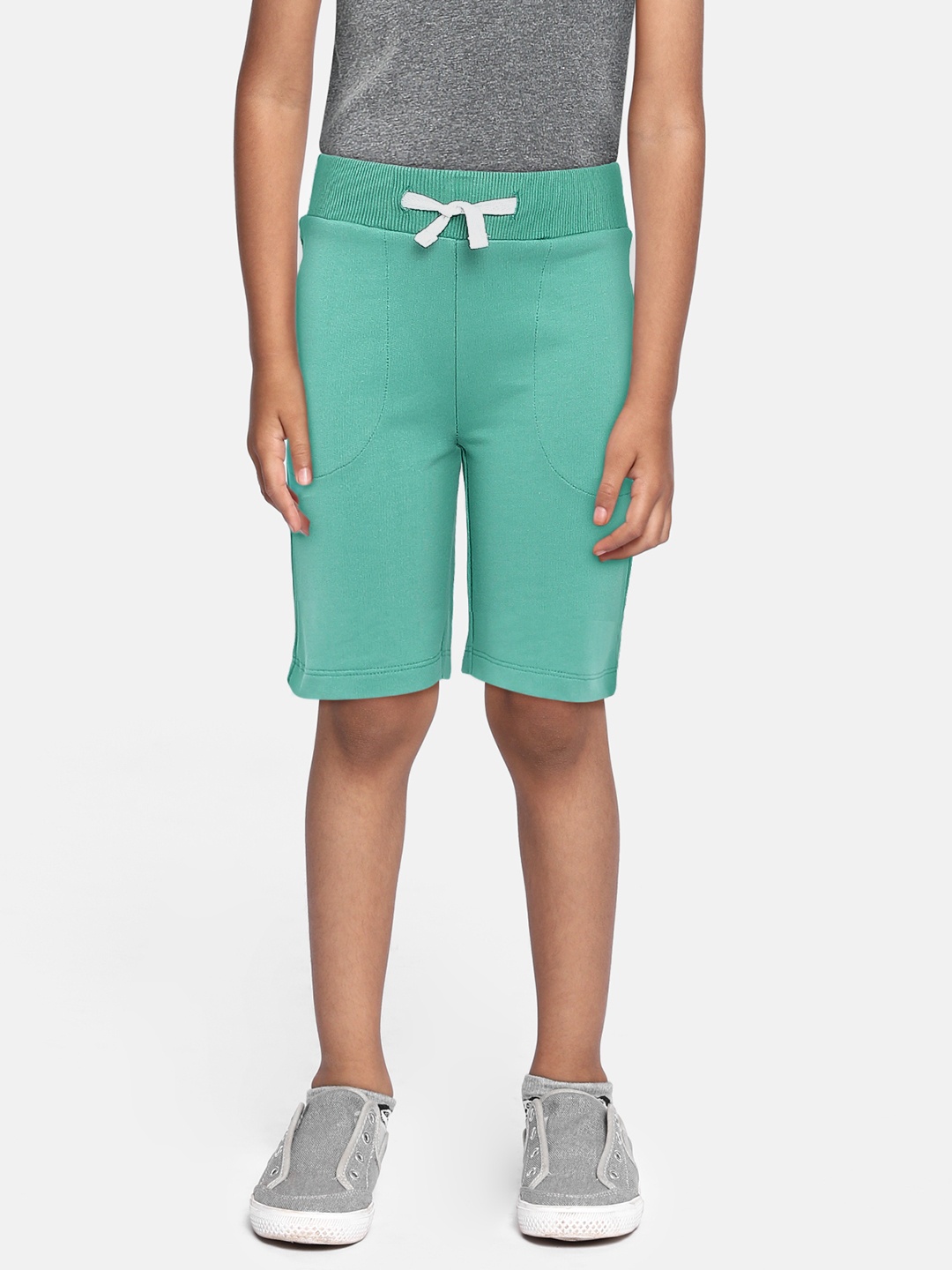 

METRO KIDS COMPANY Boys Green Solid Regular Shorts