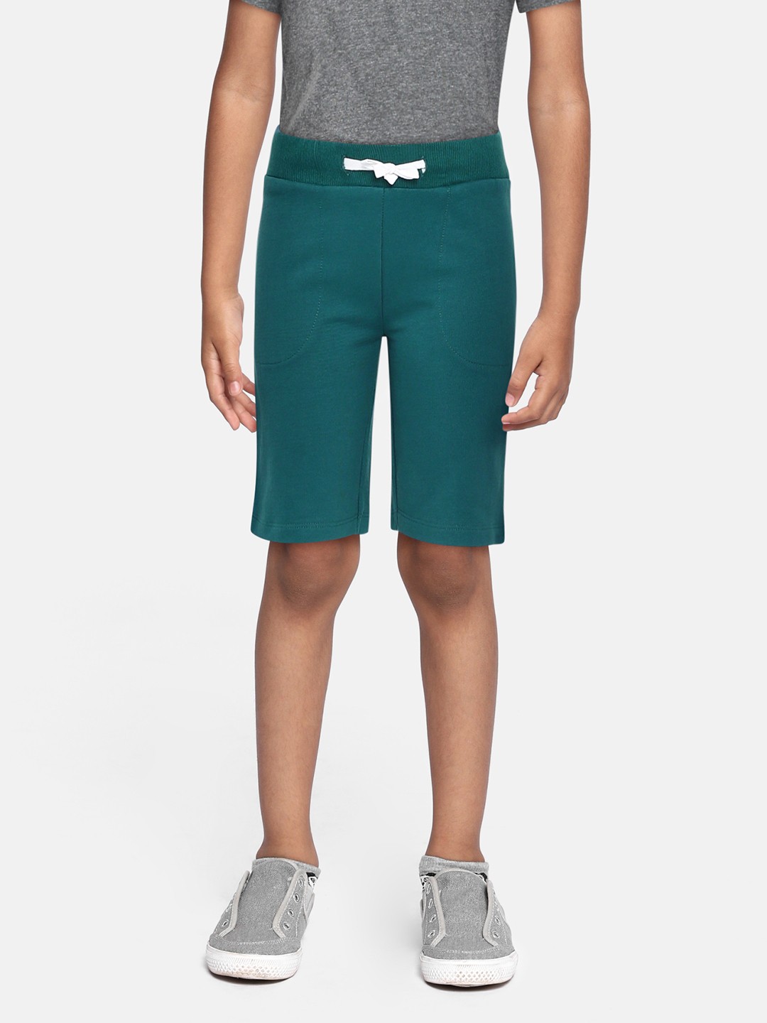 

METRO KIDS COMPANY Boys Green Solid Regular Shorts