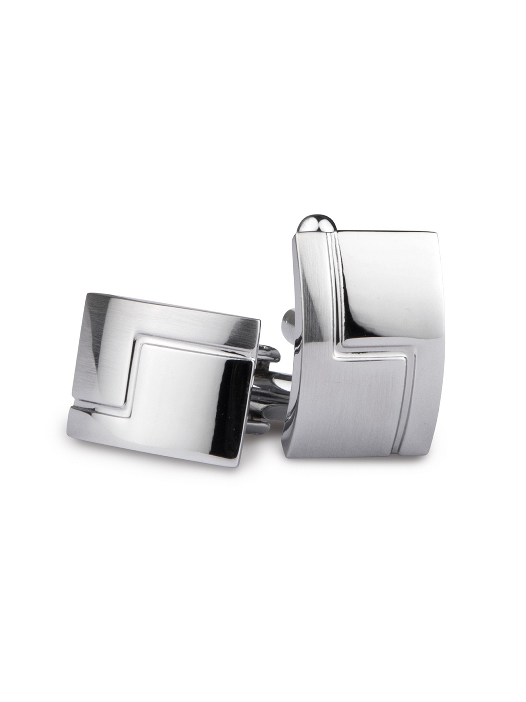 

KOVOVE Silver-Toned Curvy Bend Cufflink