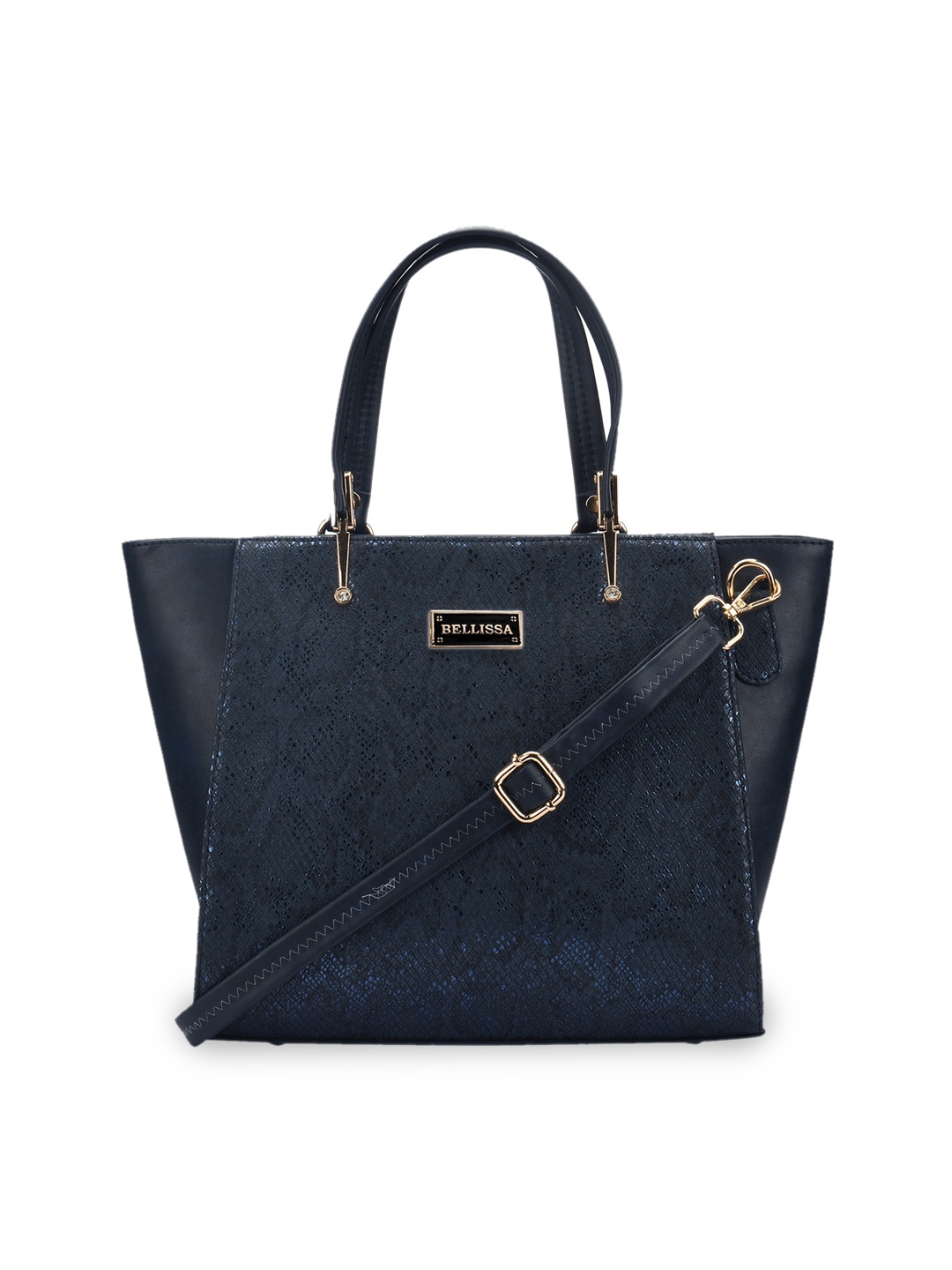 

Bellissa Blue Animal Textured PU Handheld Bag