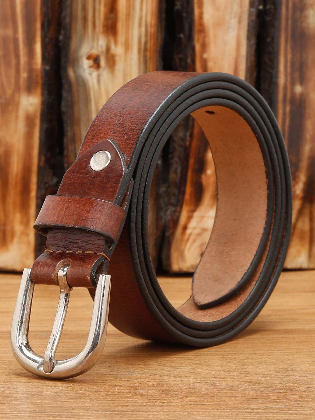 

LOUIS STITCH Men Premium Leather Casual Belt, Brown