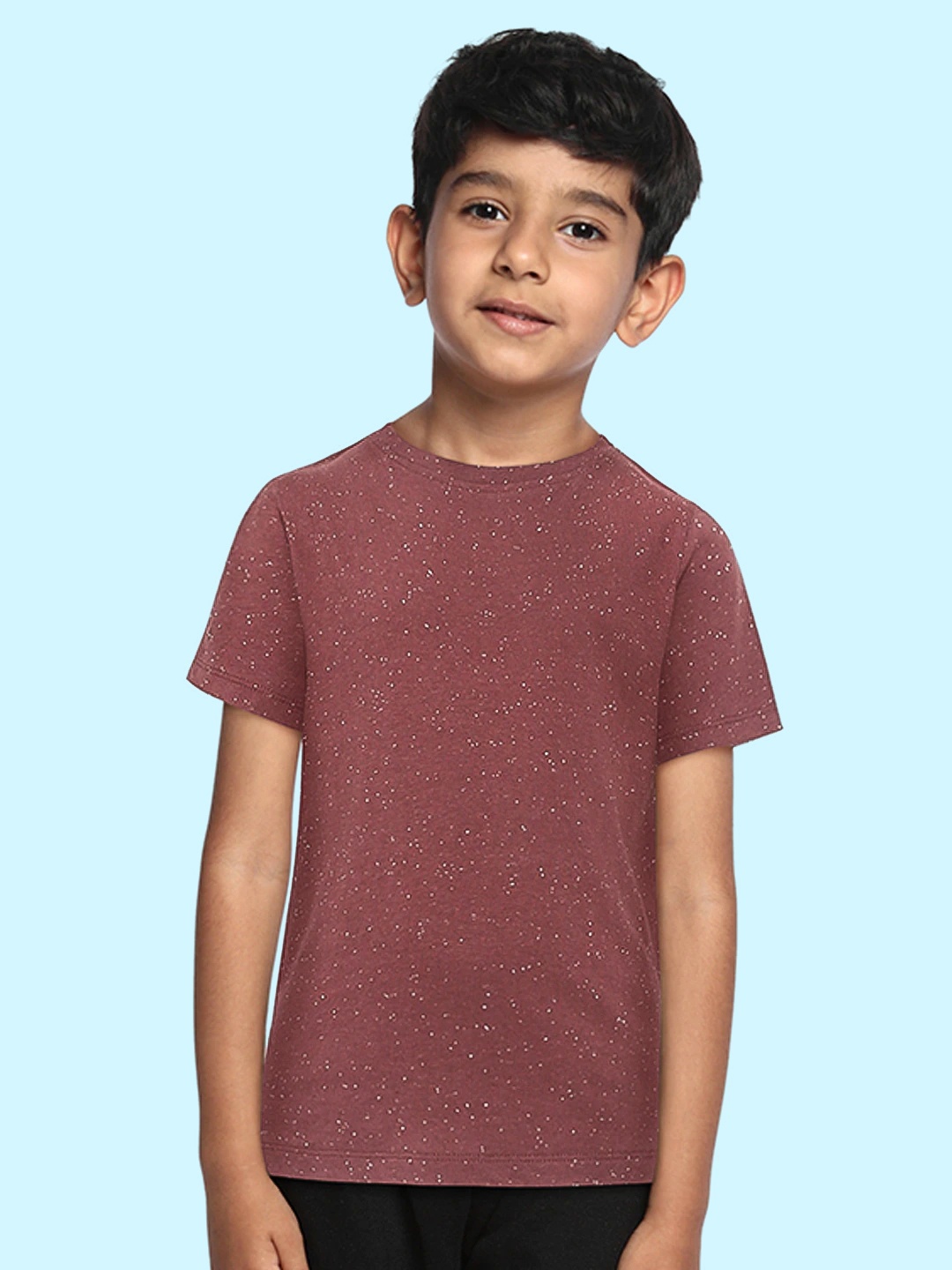 

METRO KIDS COMPANY Boys Brown Cotton T-shirt