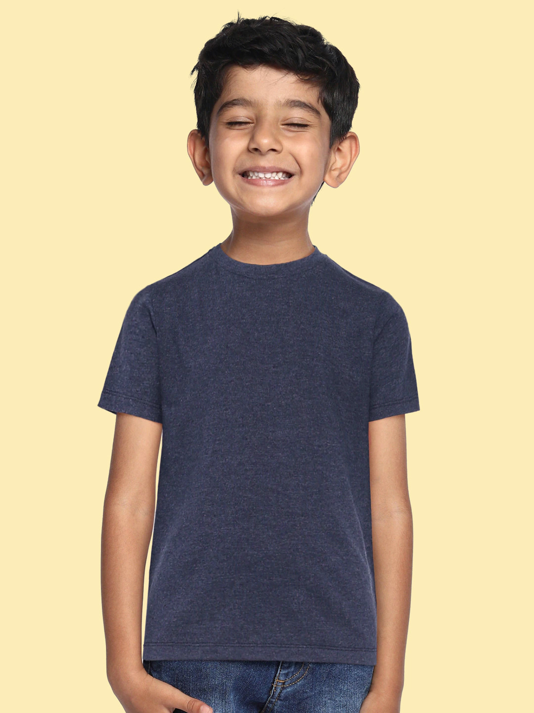 

METRO KIDS COMPANY Boys Navy Blue Cotton T-shirt