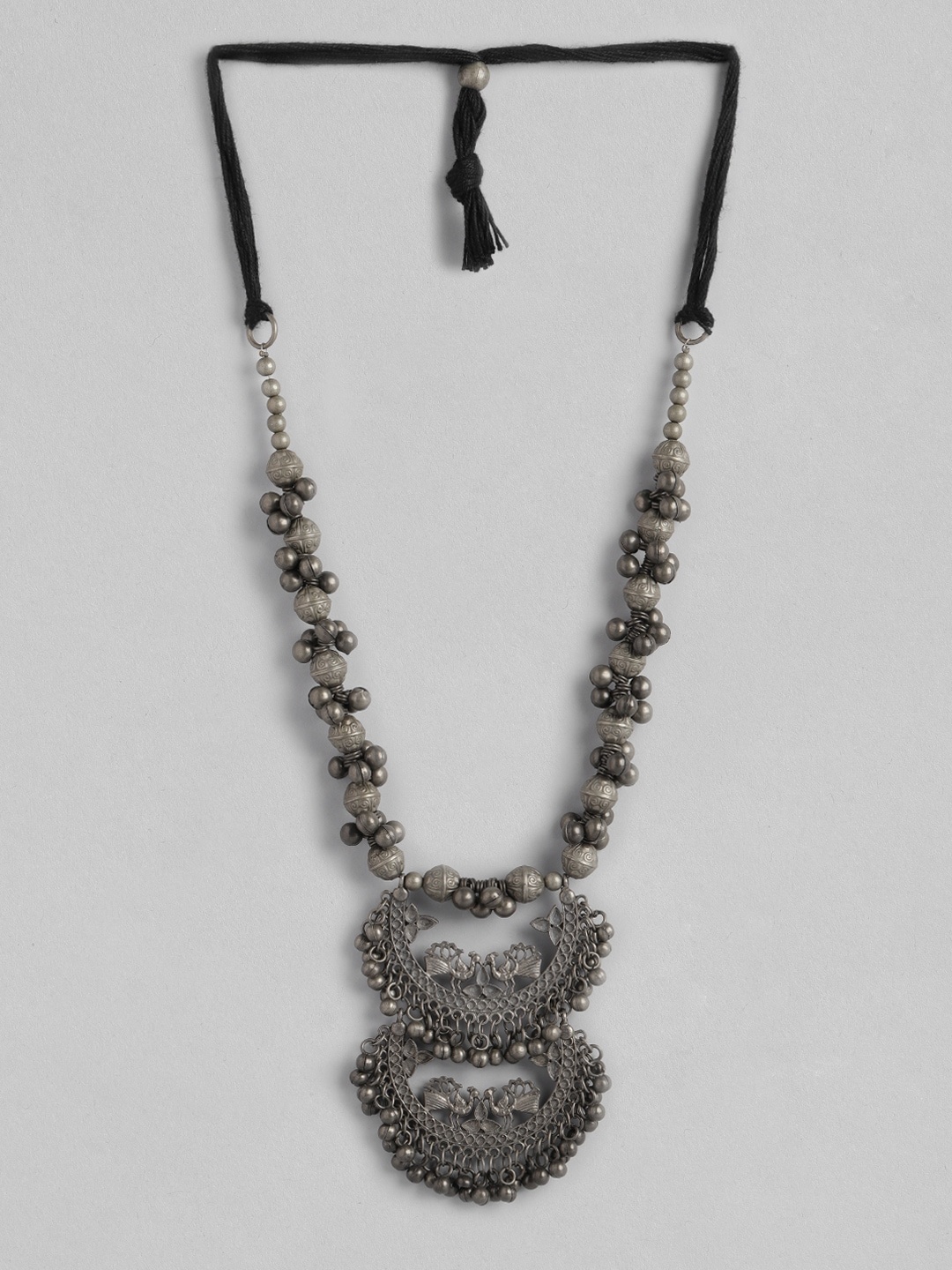 

Anouk Oxidised Silver-Toned Afghan Necklace