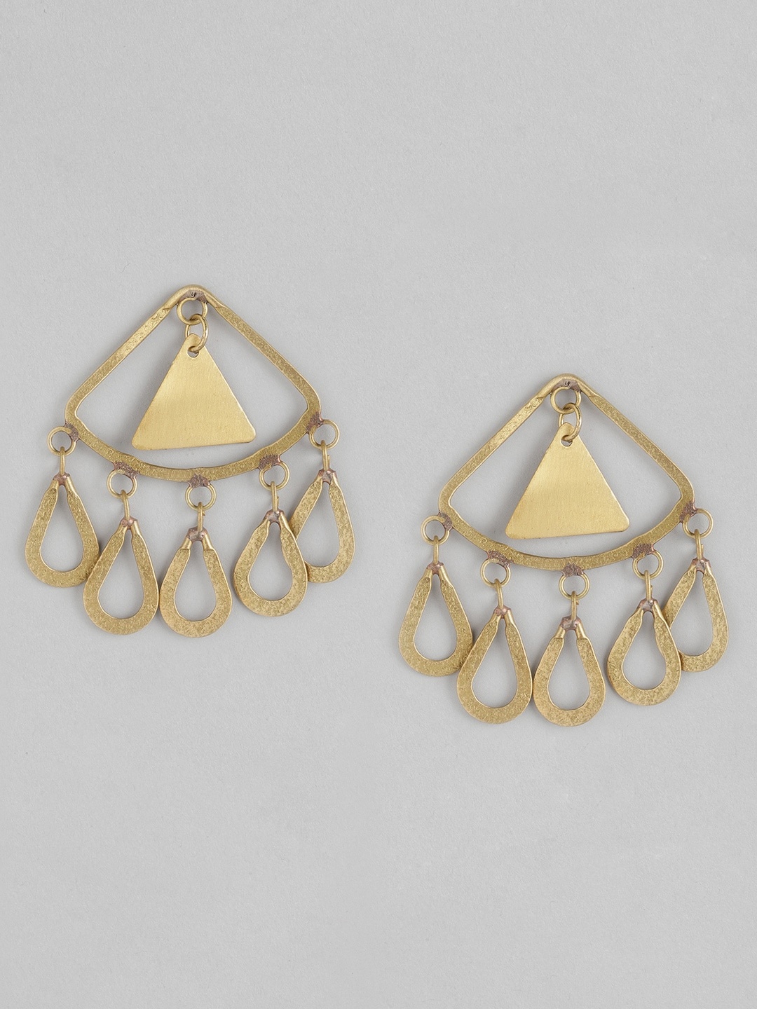 

Anouk Gold-Toned Triangular Drop Earrings