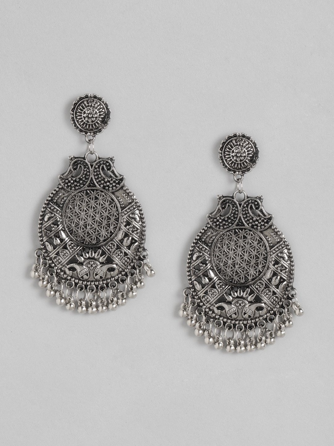 

Anouk Silver-Toned Oxidised Circular Chandbalis