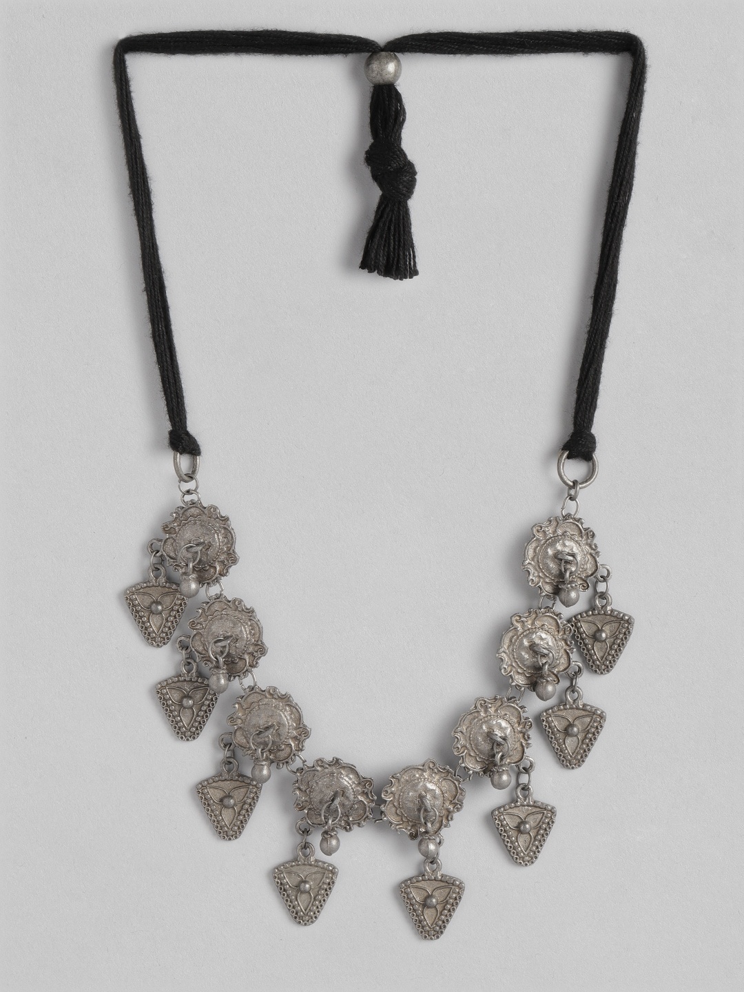 

Anouk Silver-Toned Oxidised Necklace