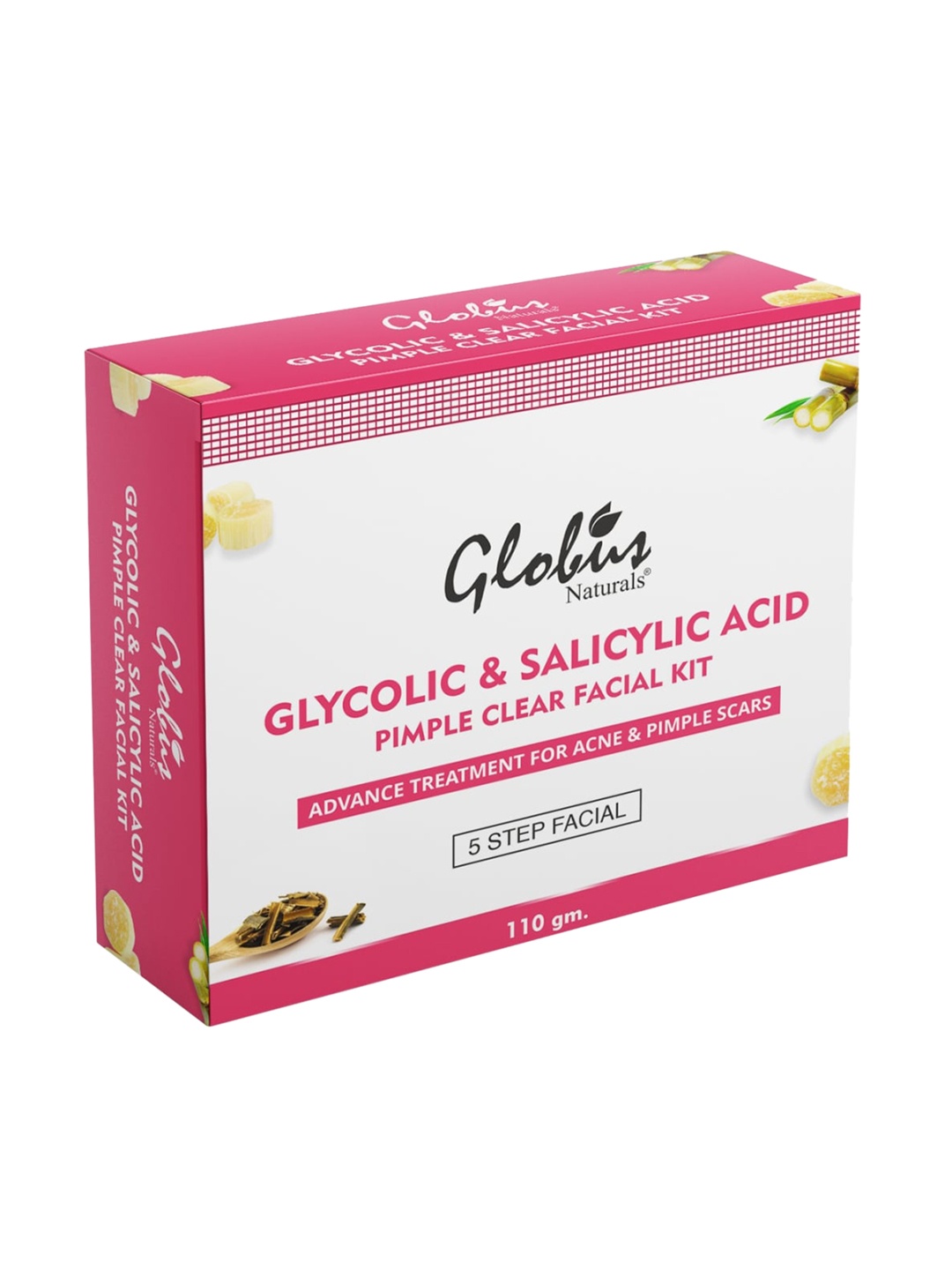 

Globus naturals Pimple Clear Glycolic Acid & Salicylic Acid Facial Kit, Pink