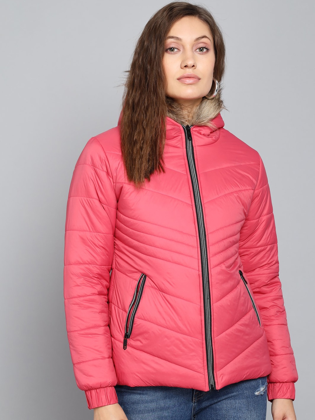 

Kotty Women Pink Outdoor Puffer Jacket