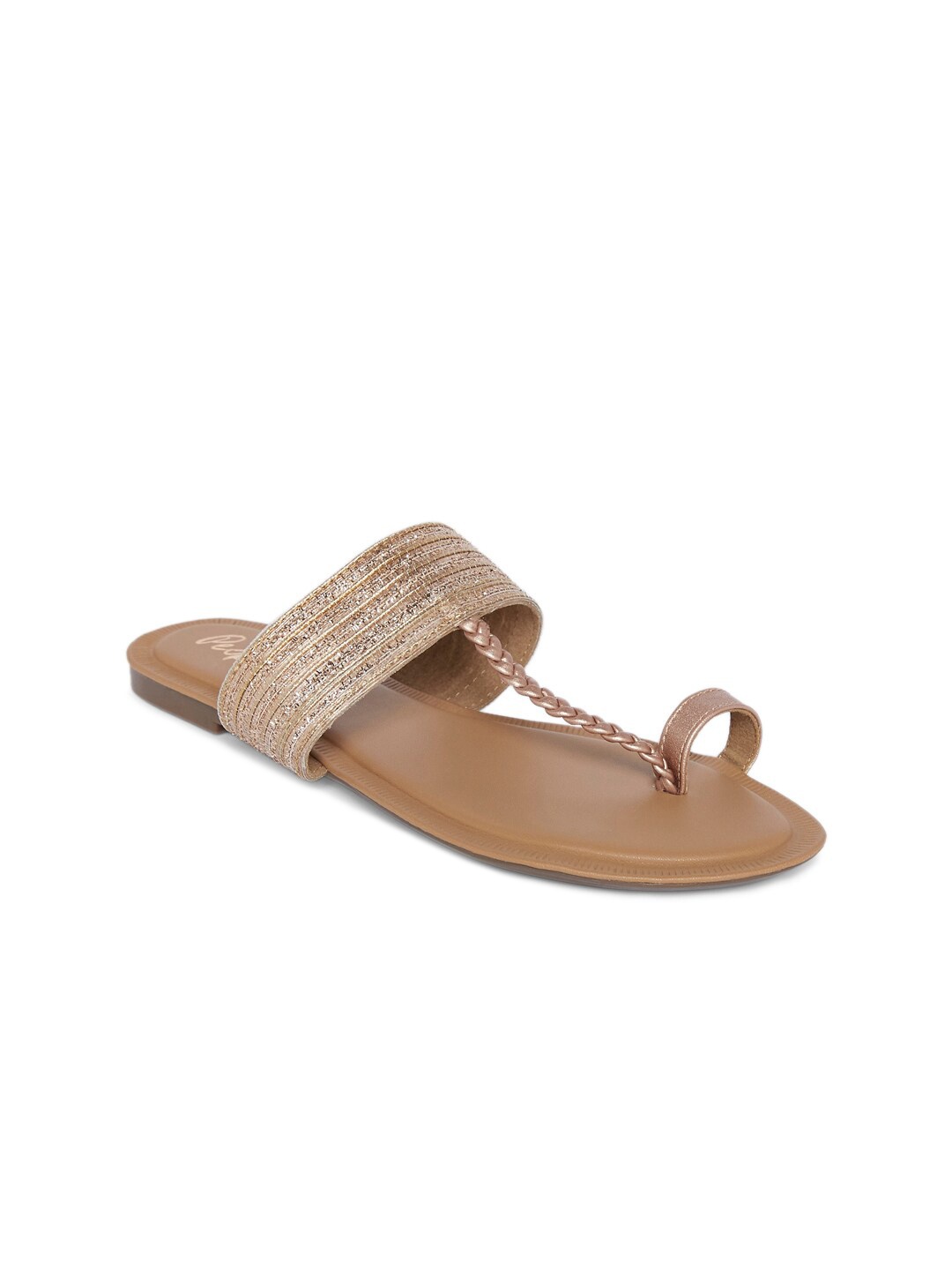 

People Women Rose Gold One Toe Flats