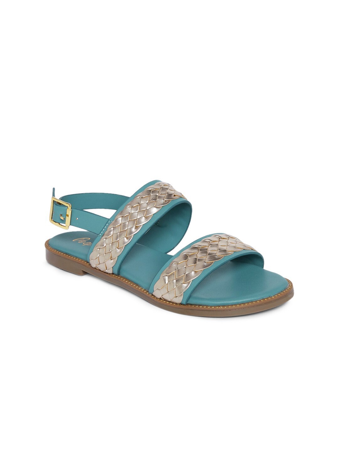 

People Women Green Open Toe Flats