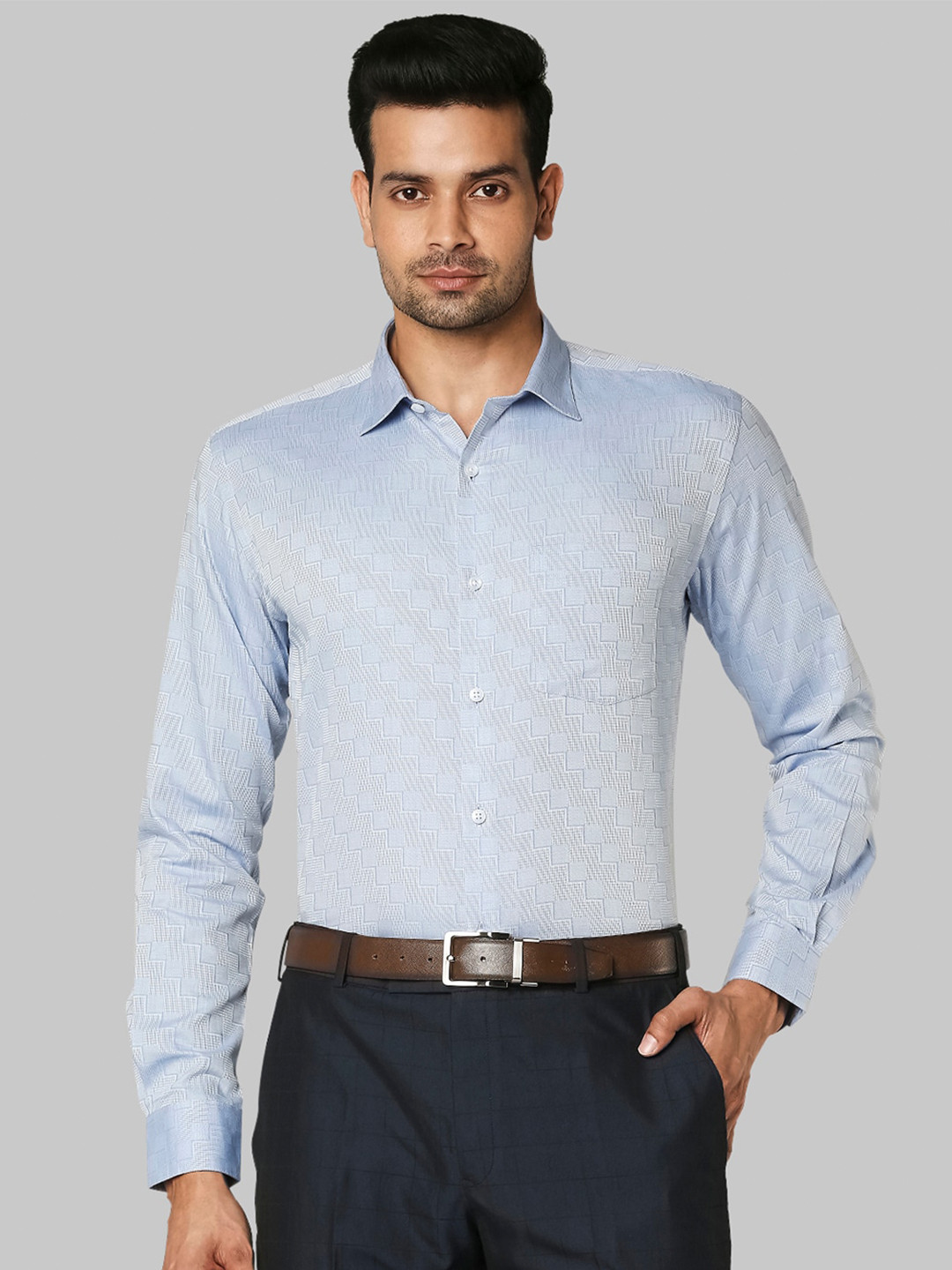 

Park Avenue Men Blue Slim Fit Opaque Cotton Party Shirt