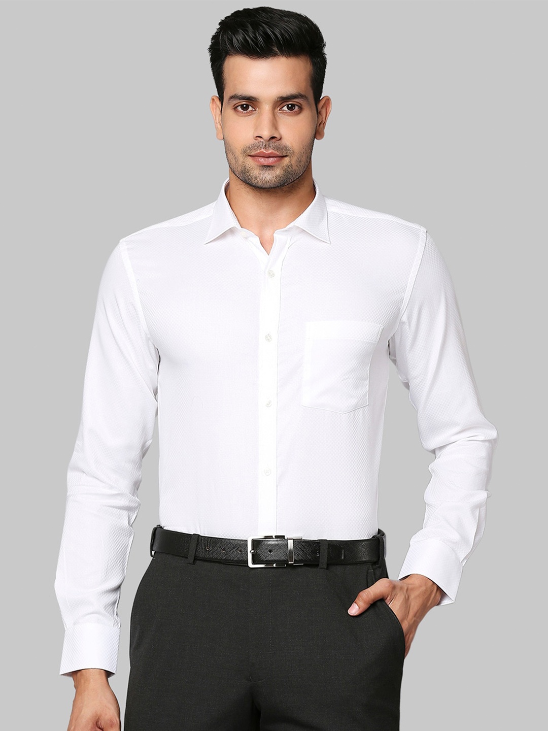 

Park Avenue Men White Slim Fit Opaque Formal Shirt