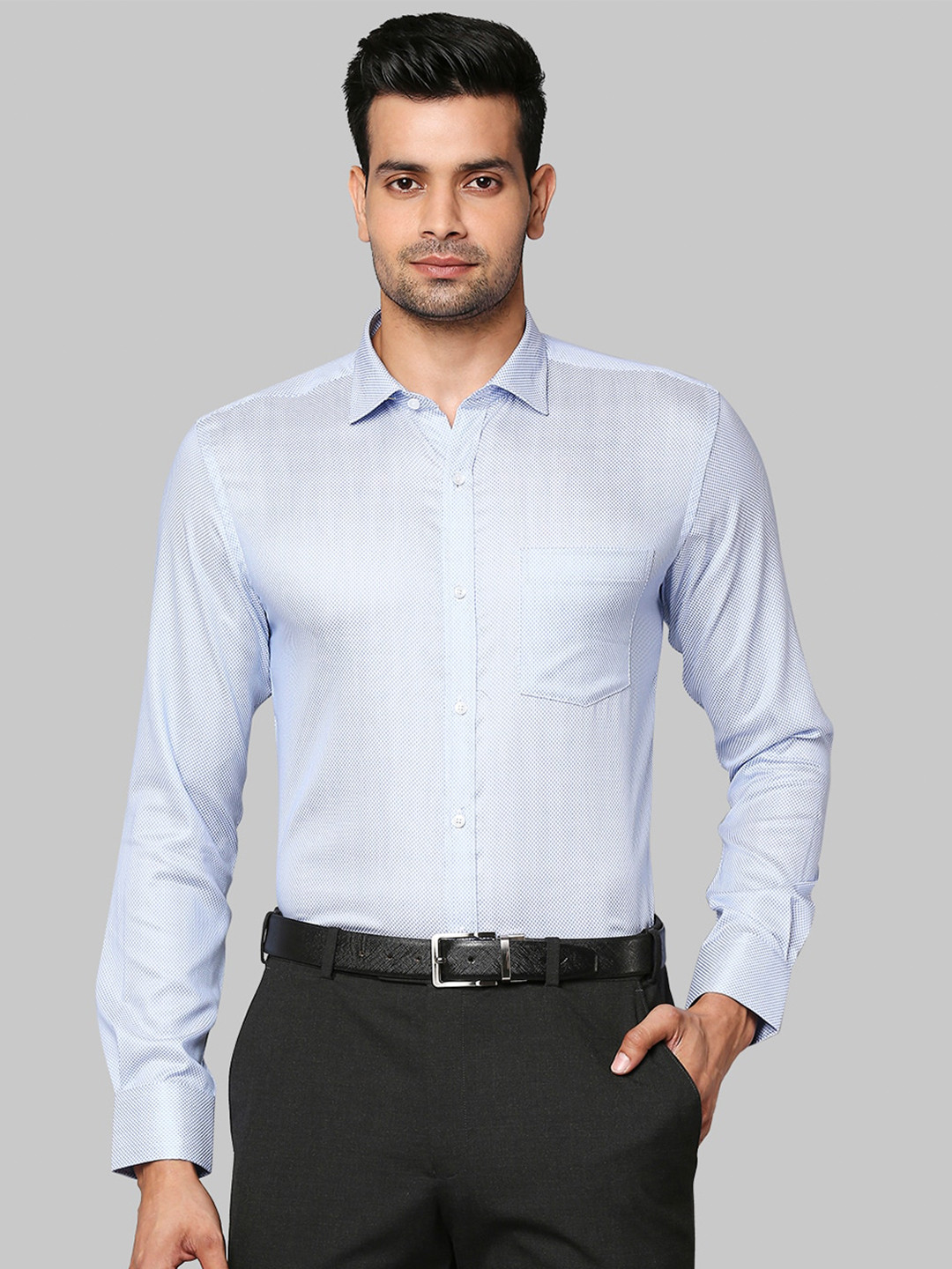 

Park Avenue Men Blue Slim Fit Opaque Formal Shirt
