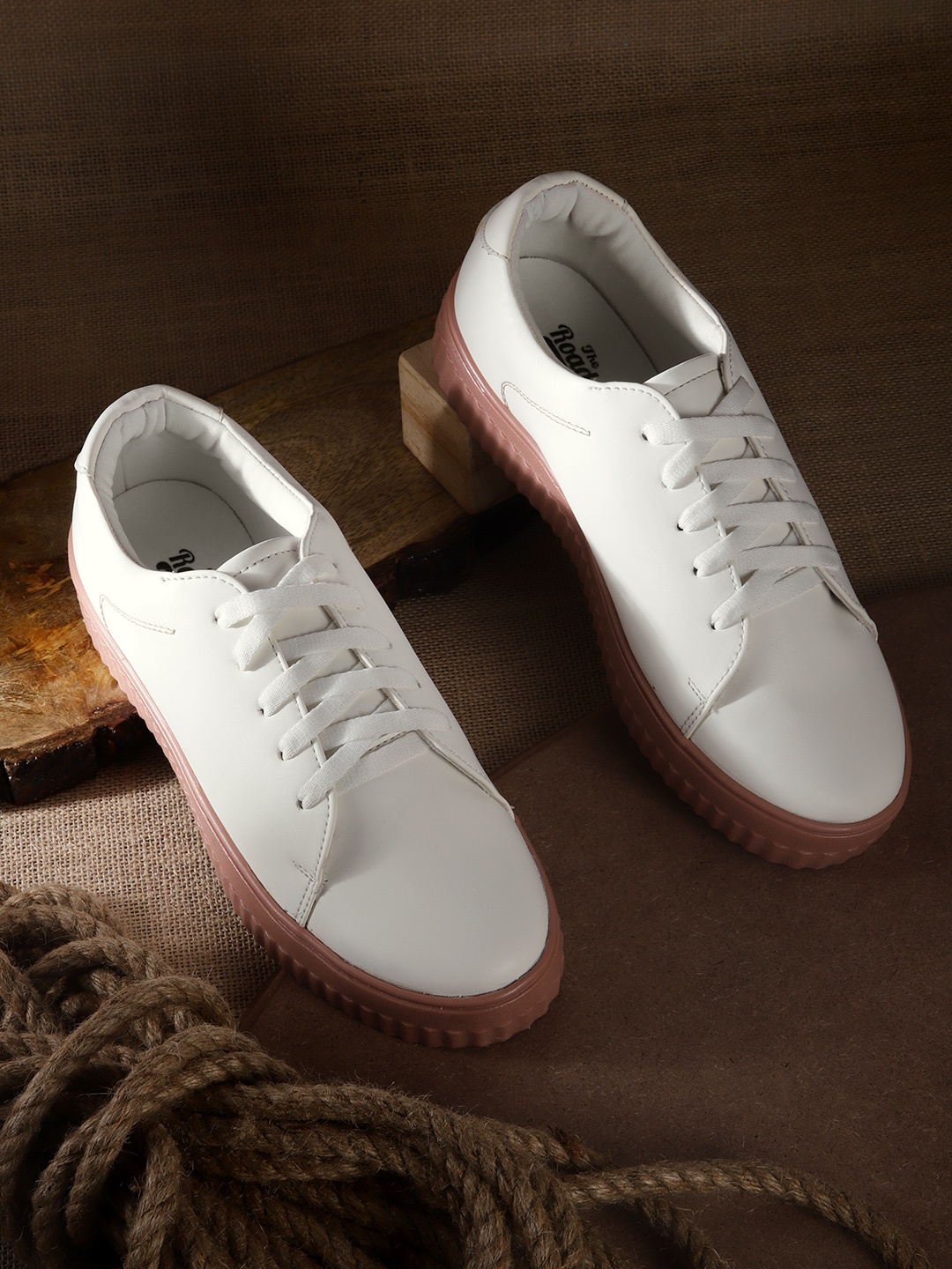 

The Roadster Lifestyle Co Women White Solid Sneakers