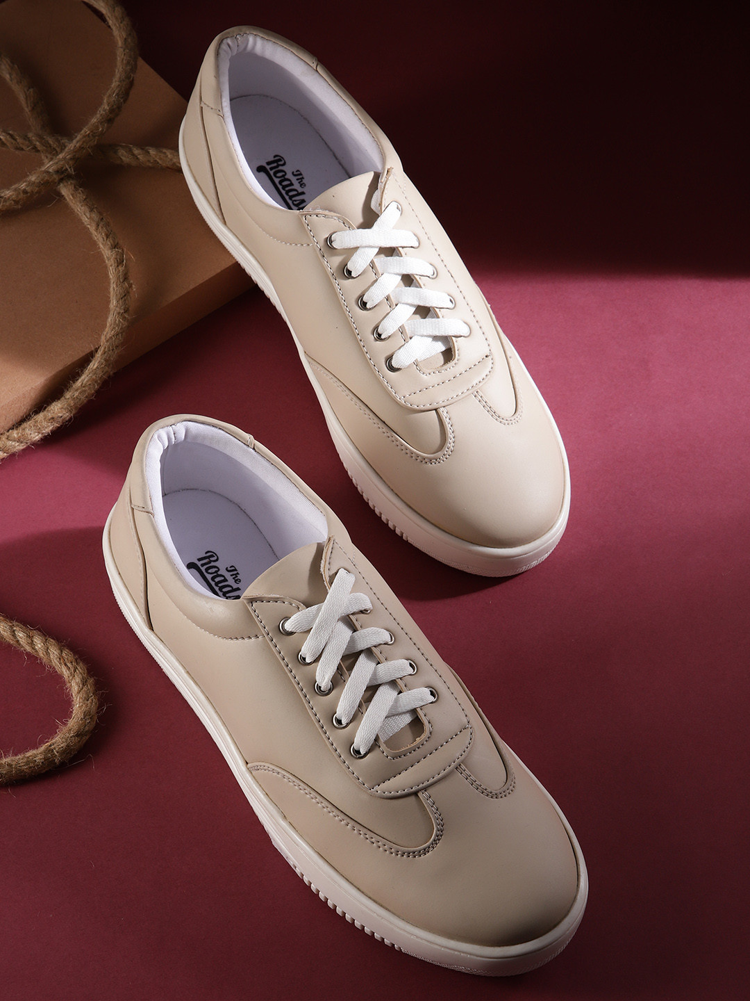 

The Roadster Lifestyle Co Women Beige Solid Sneakers