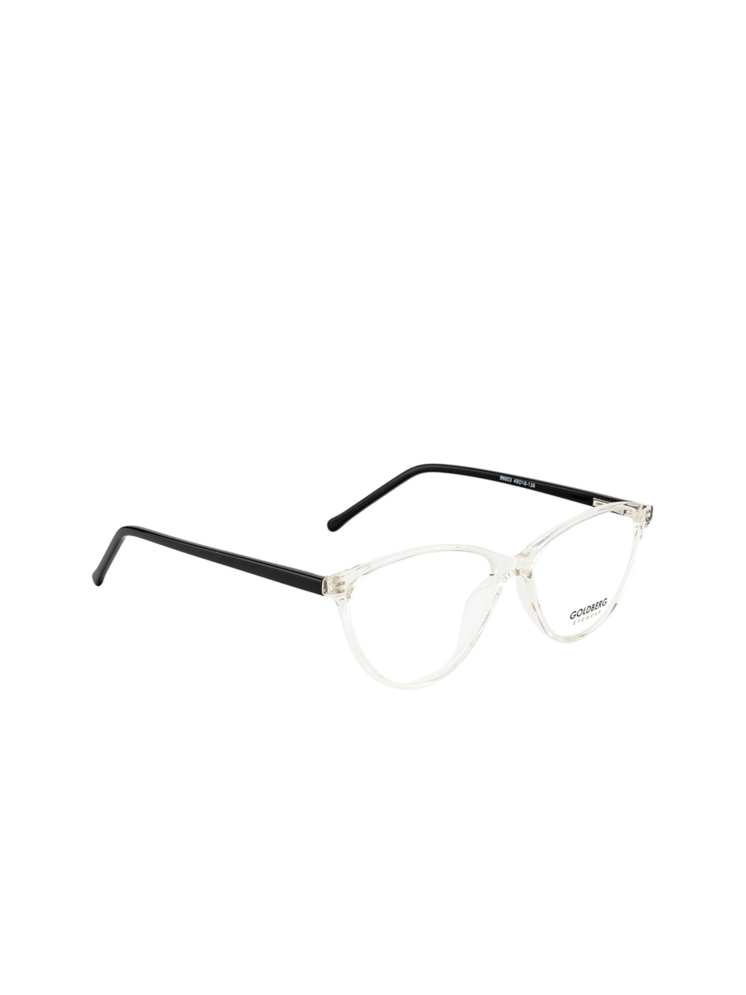 

Gold Berg Women Transparent & White Full Rim Cateye Frames