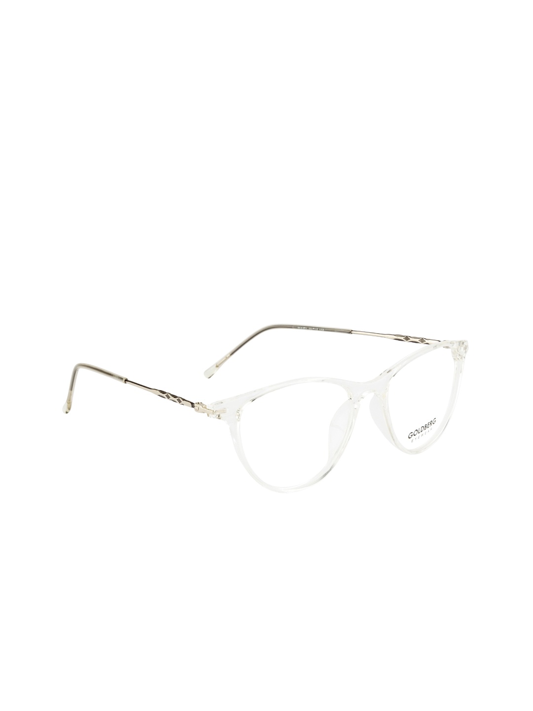 

Gold Berg Women Transparent & Silver-Toned Full Rim Cateye Frames GB-114401