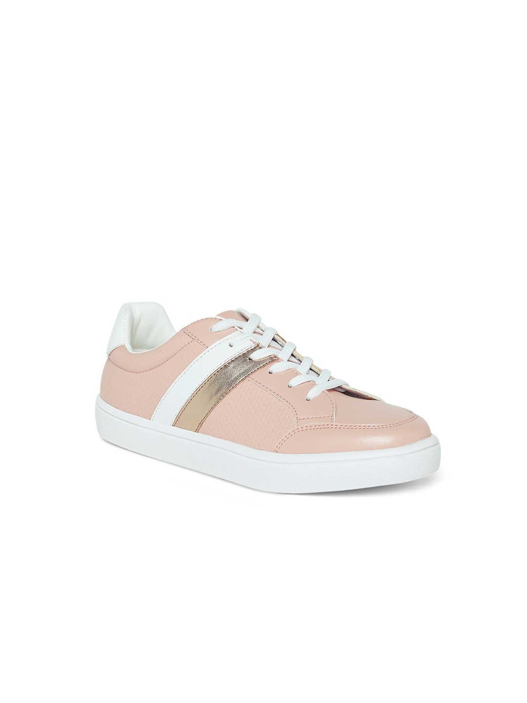 

People Women Peach Colourblocked Sneakers