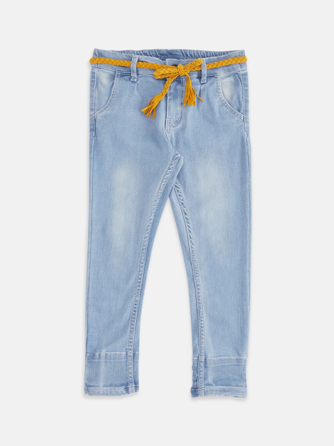 

Pantaloons Junior Girls Blue Light Fade Jeans