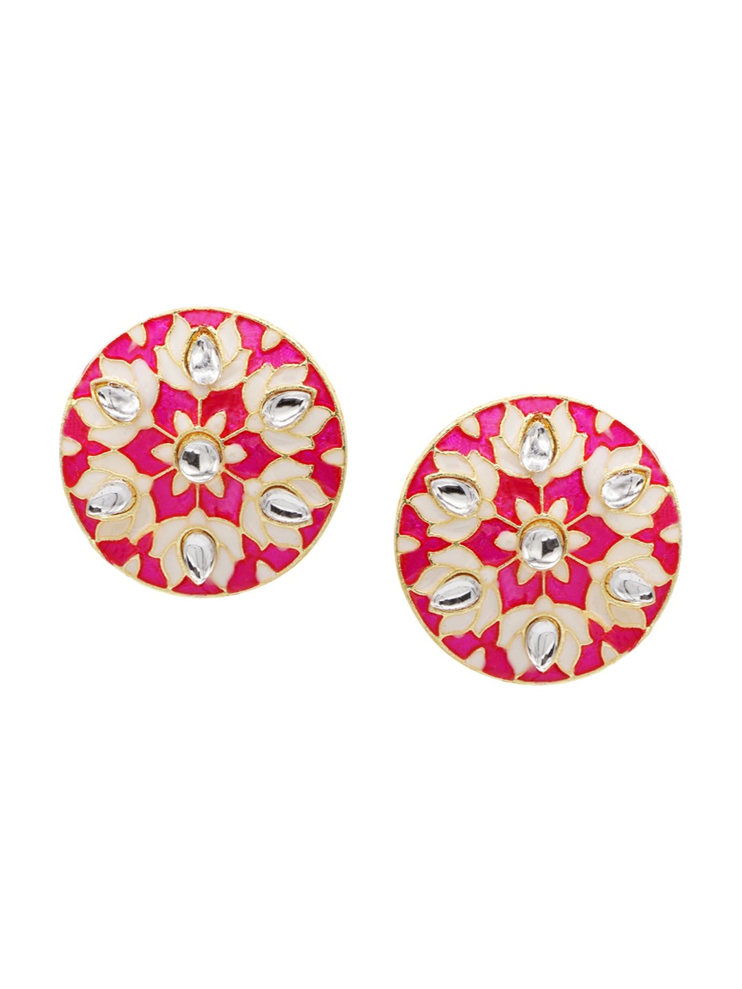 

ASMITTA JEWELLERY Rose Contemporary Studs Earrings