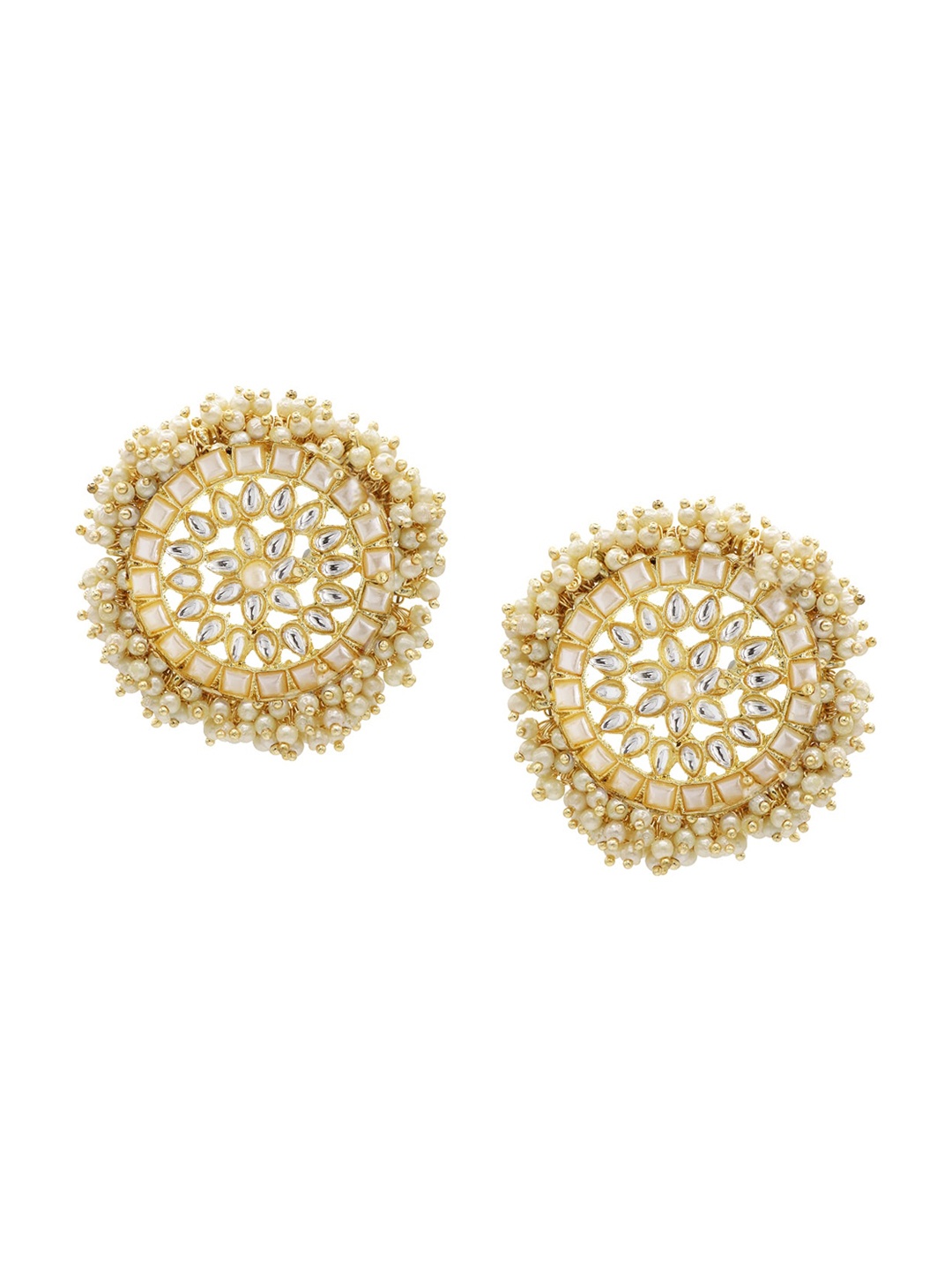 

ASMITTA JEWELLERY White Contemporary Studs Earrings