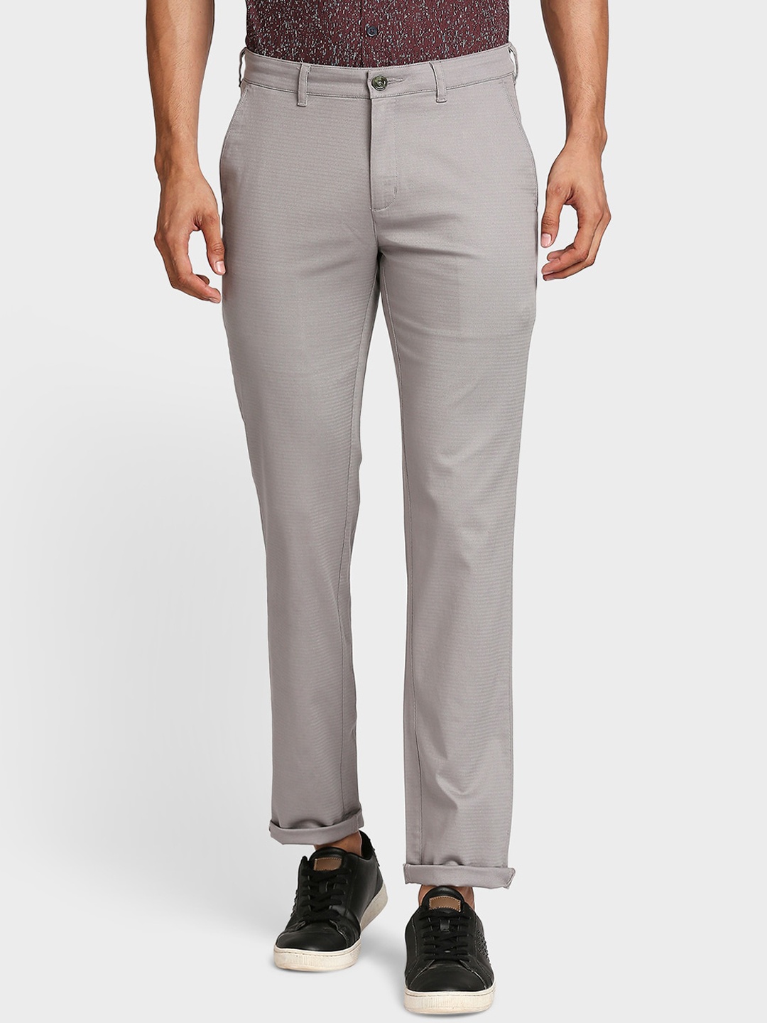 

ColorPlus Men Grey Chinos Trousers