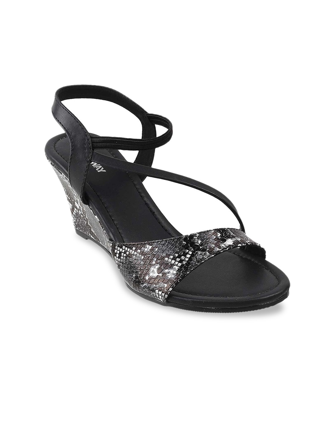 

WALKWAY by Metro Black Wedge Sandals