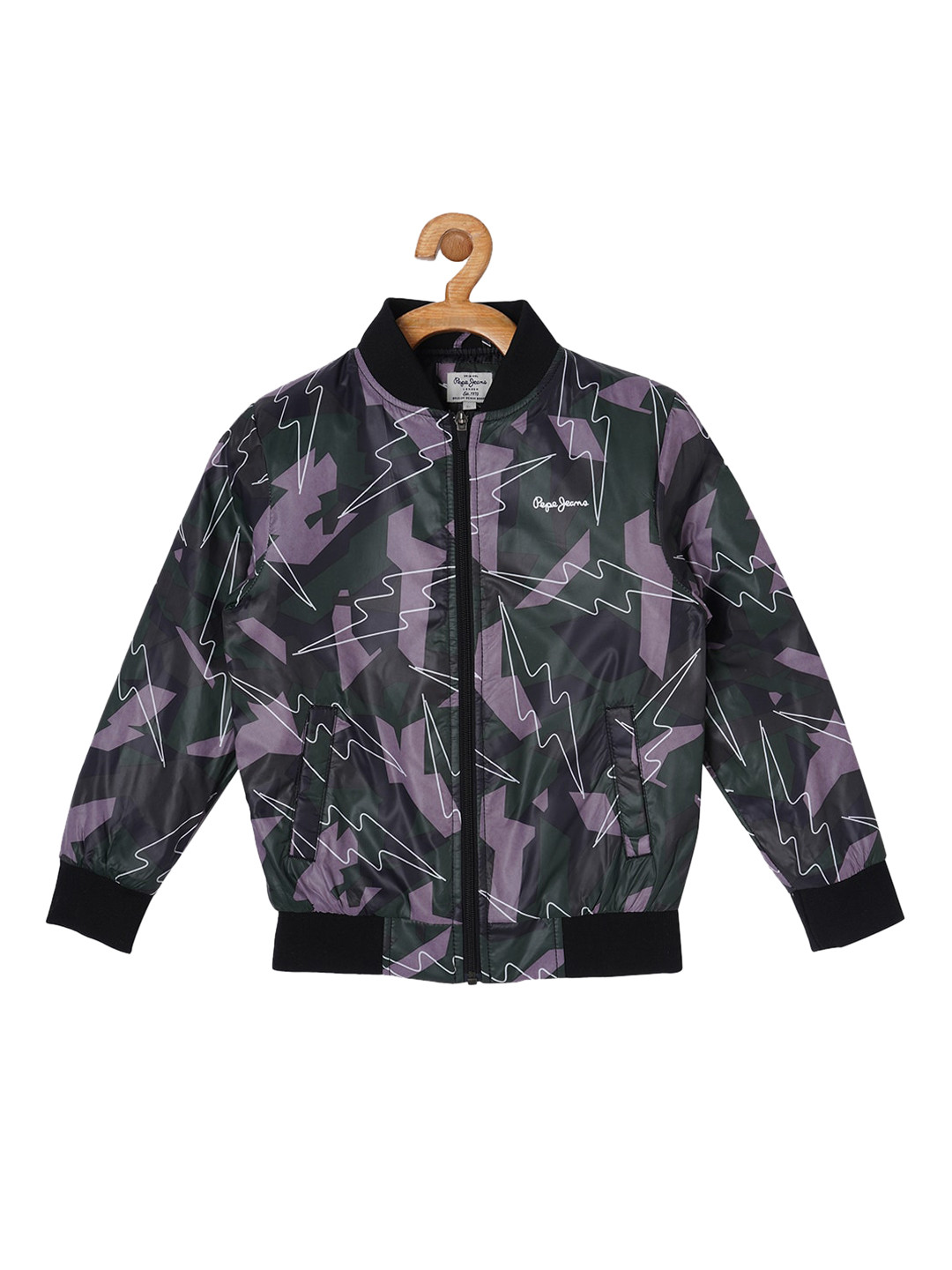 

Pepe Jeans Boys Olive Green Lightweight Bomber Jacket