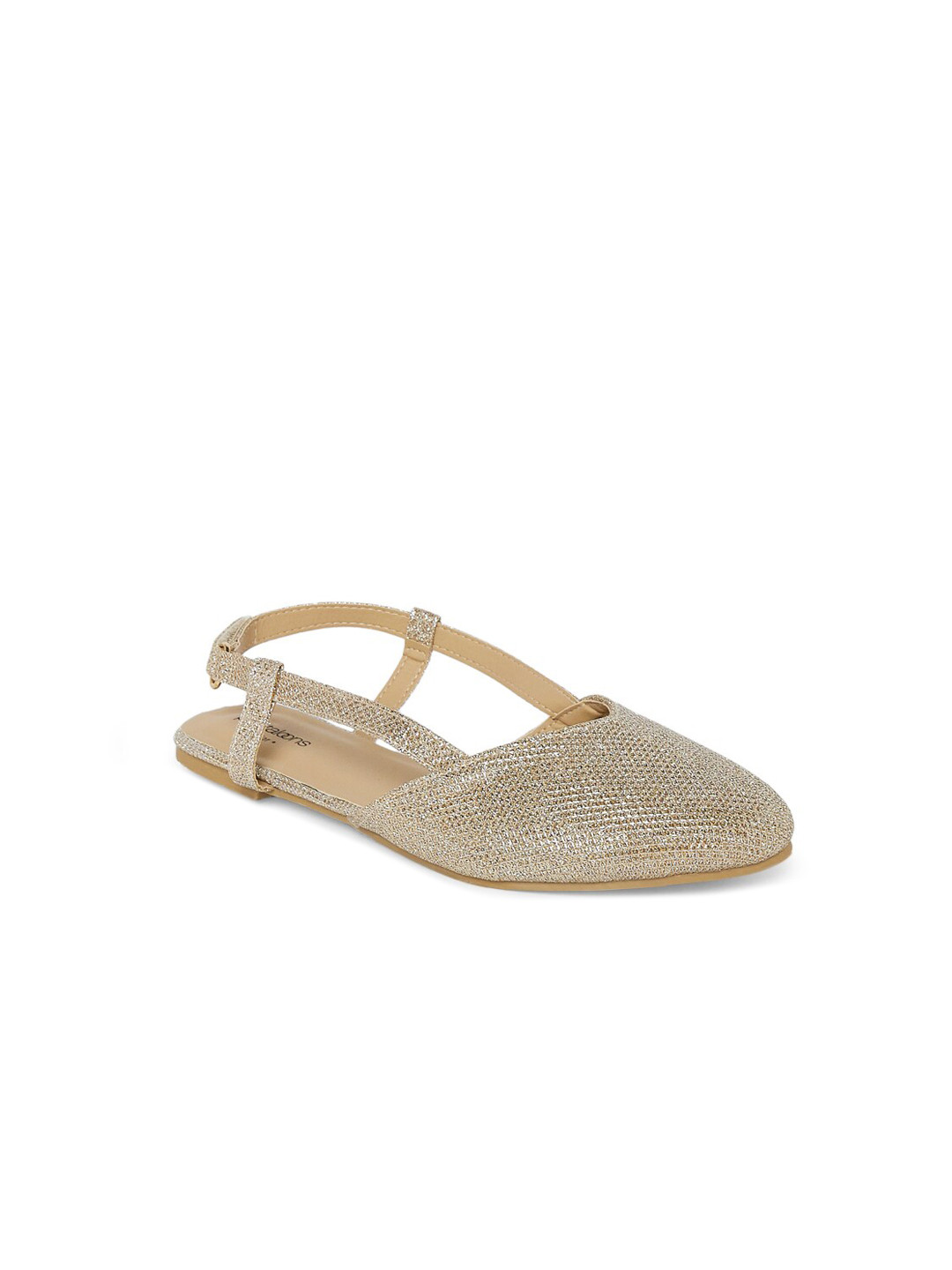 

Pantaloons Junior Girls Gold-Toned Embellished Mule Flats with Back Strap