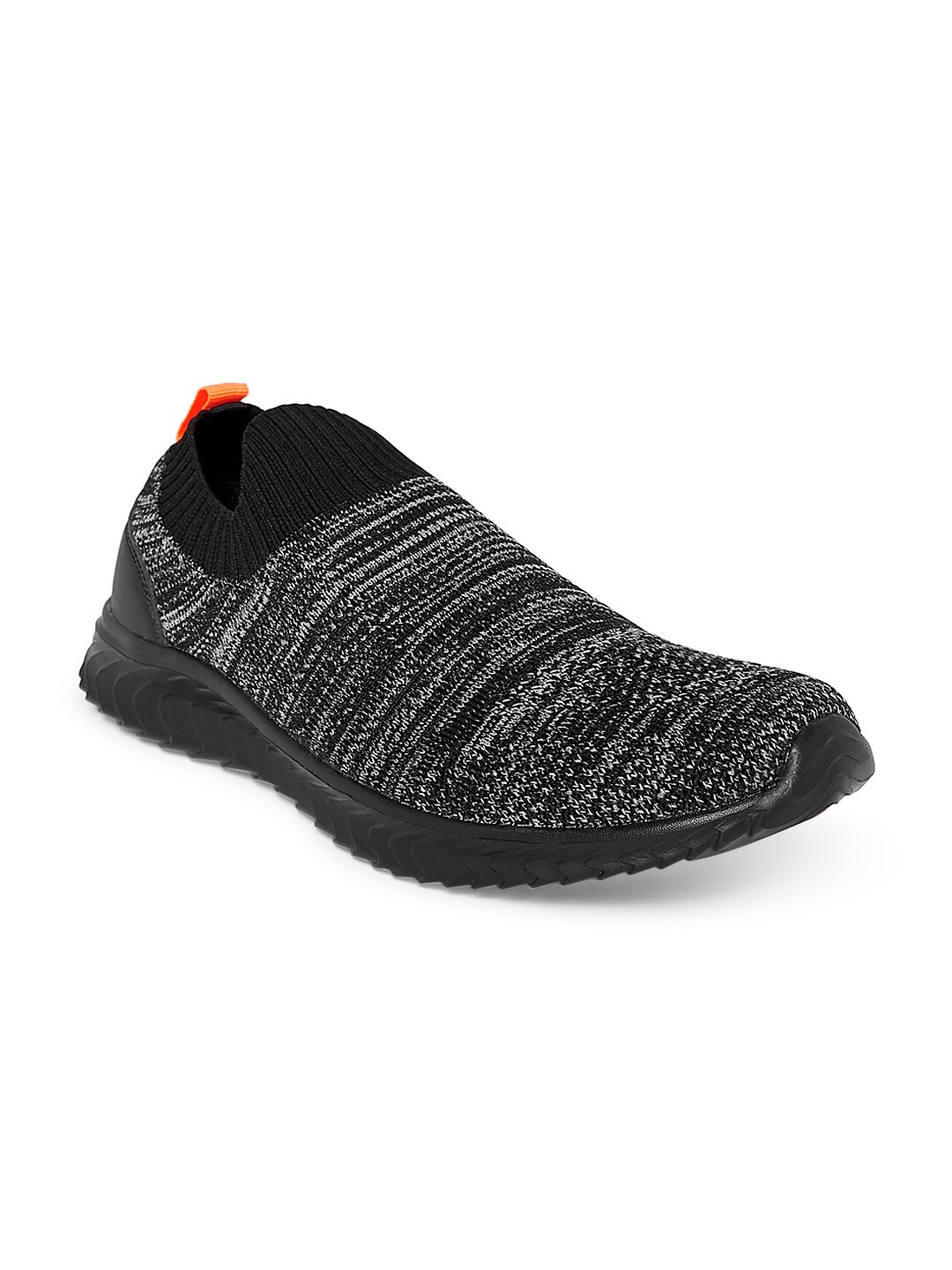

Ajile by Pantaloons Men Black Self Designed Running Shoes